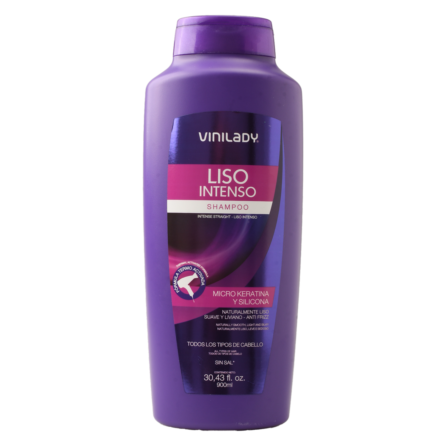 Shampoo De Cabello Liso Intenso VINILADY 900 Ml
