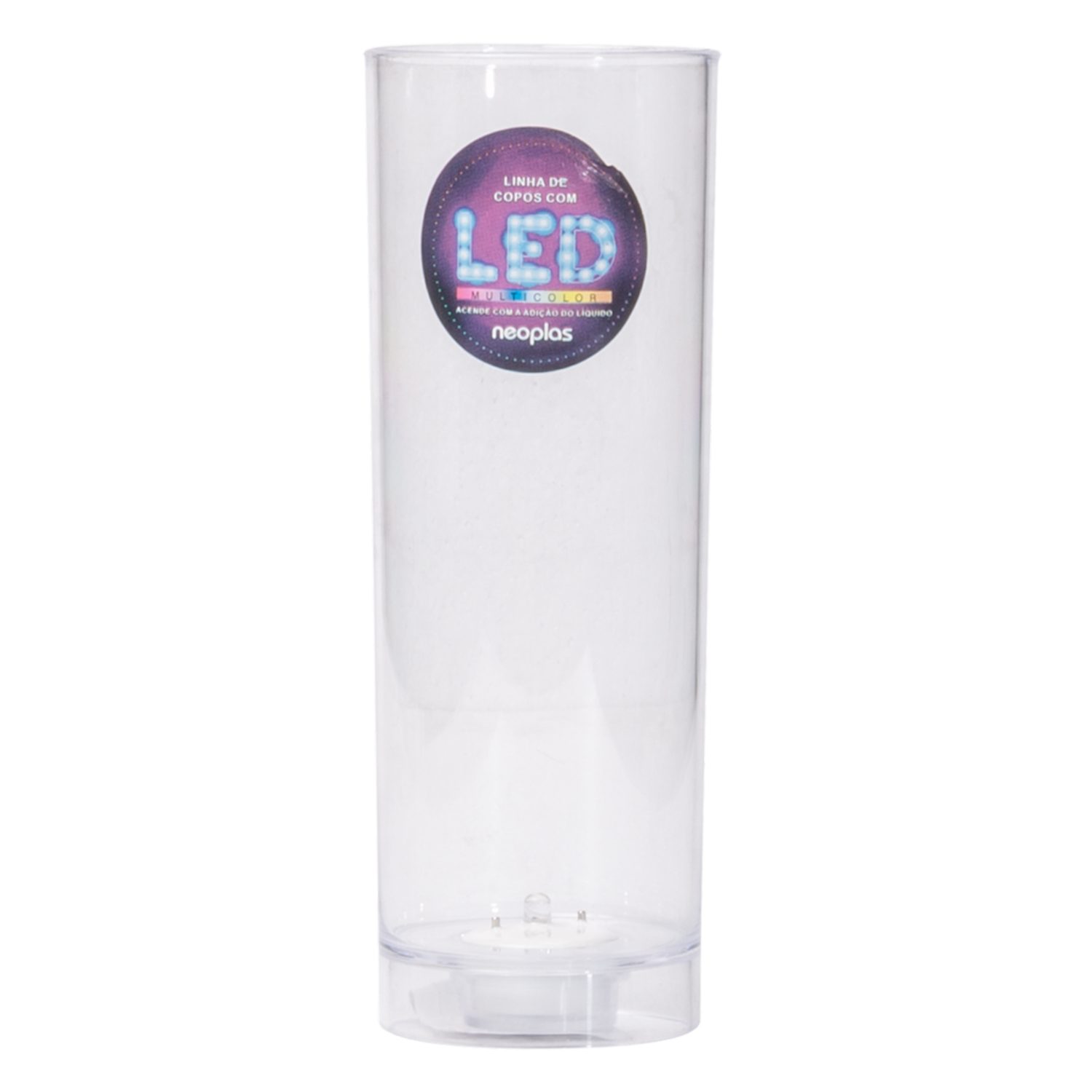 Vaso Plástico Long Drink Led Transparente NEOPLAS 320 Ml