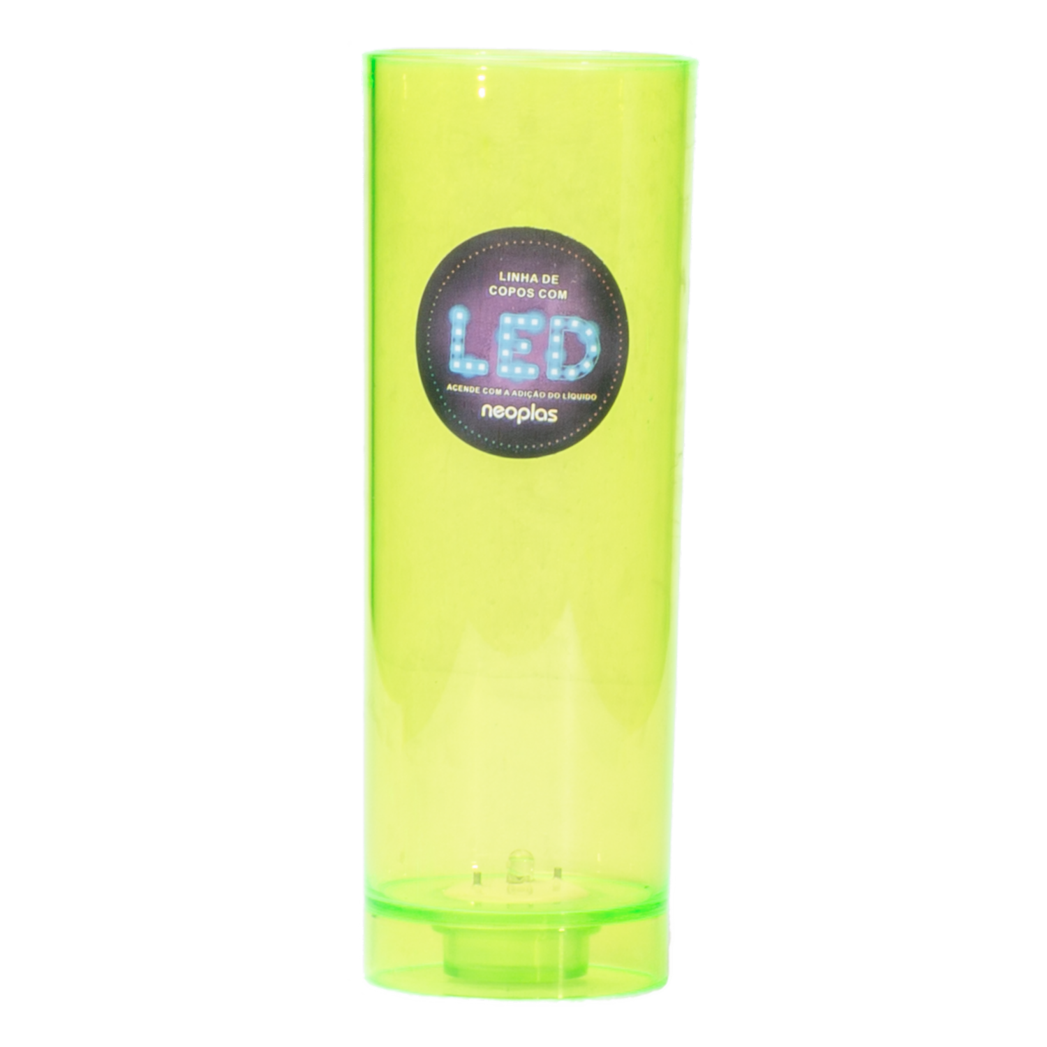 Vaso Plástico Long Drink Led Verde NEOPLAS 320 Ml