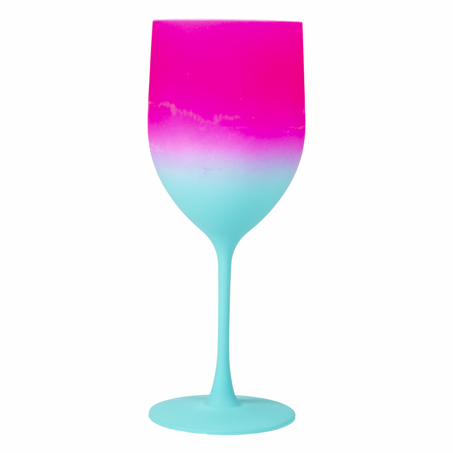 Copa Vino Génova Degrade Turquesa Con Rosado NEOPLAS 400 Ml