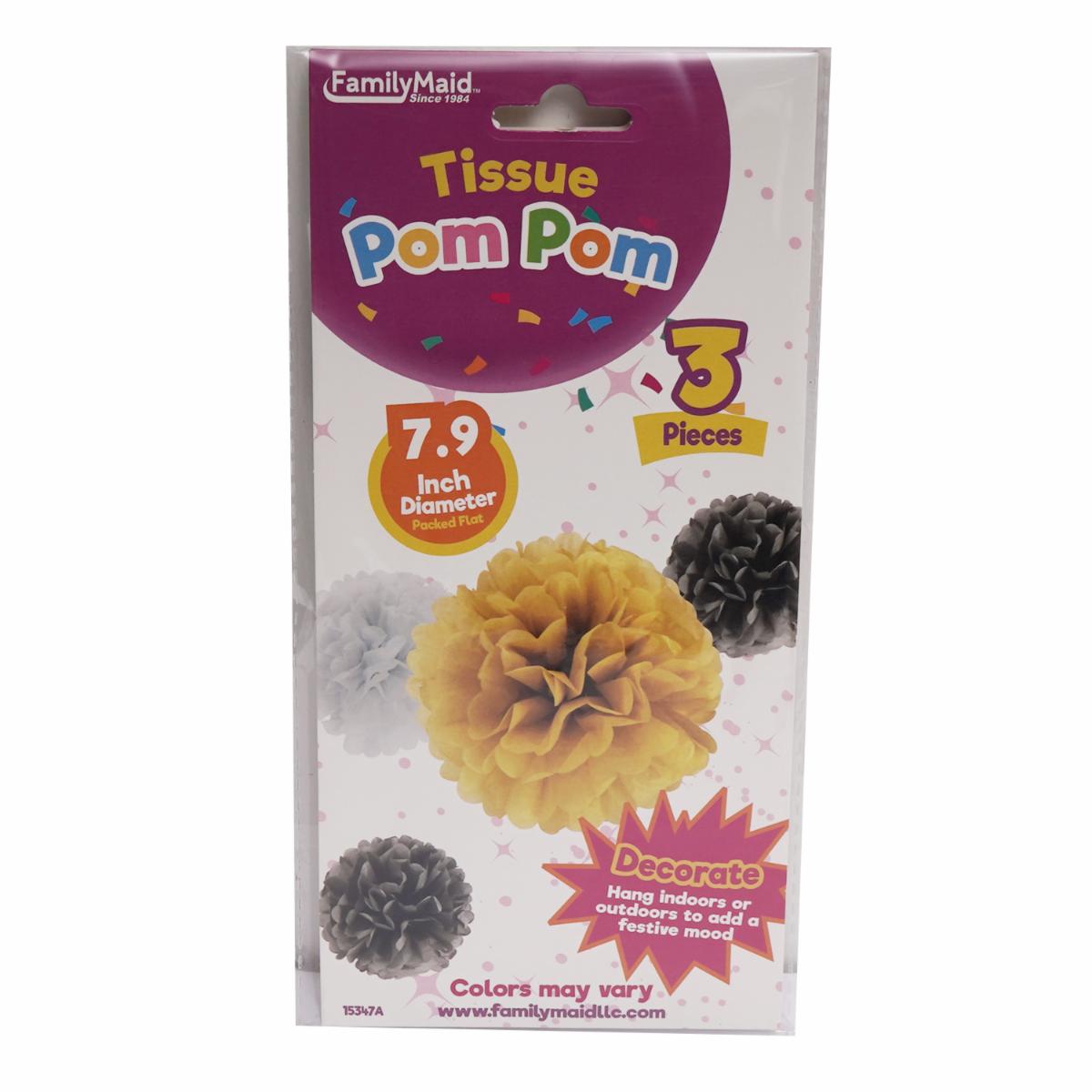 Pompones Color Oro Plata FAMILYMAID 7.9″
