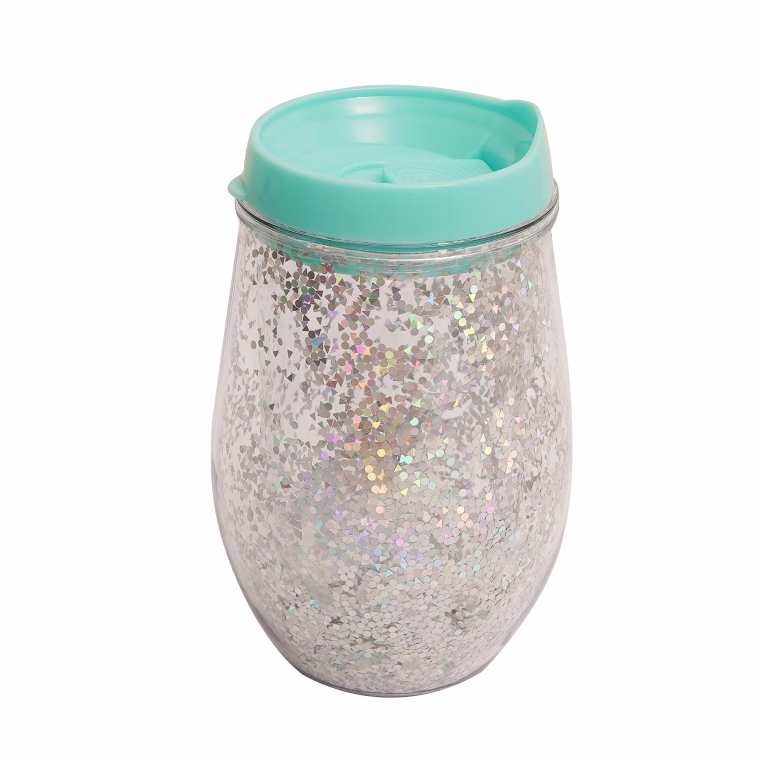 Vaso Plástico Con Brillos WAHFAY Unidad