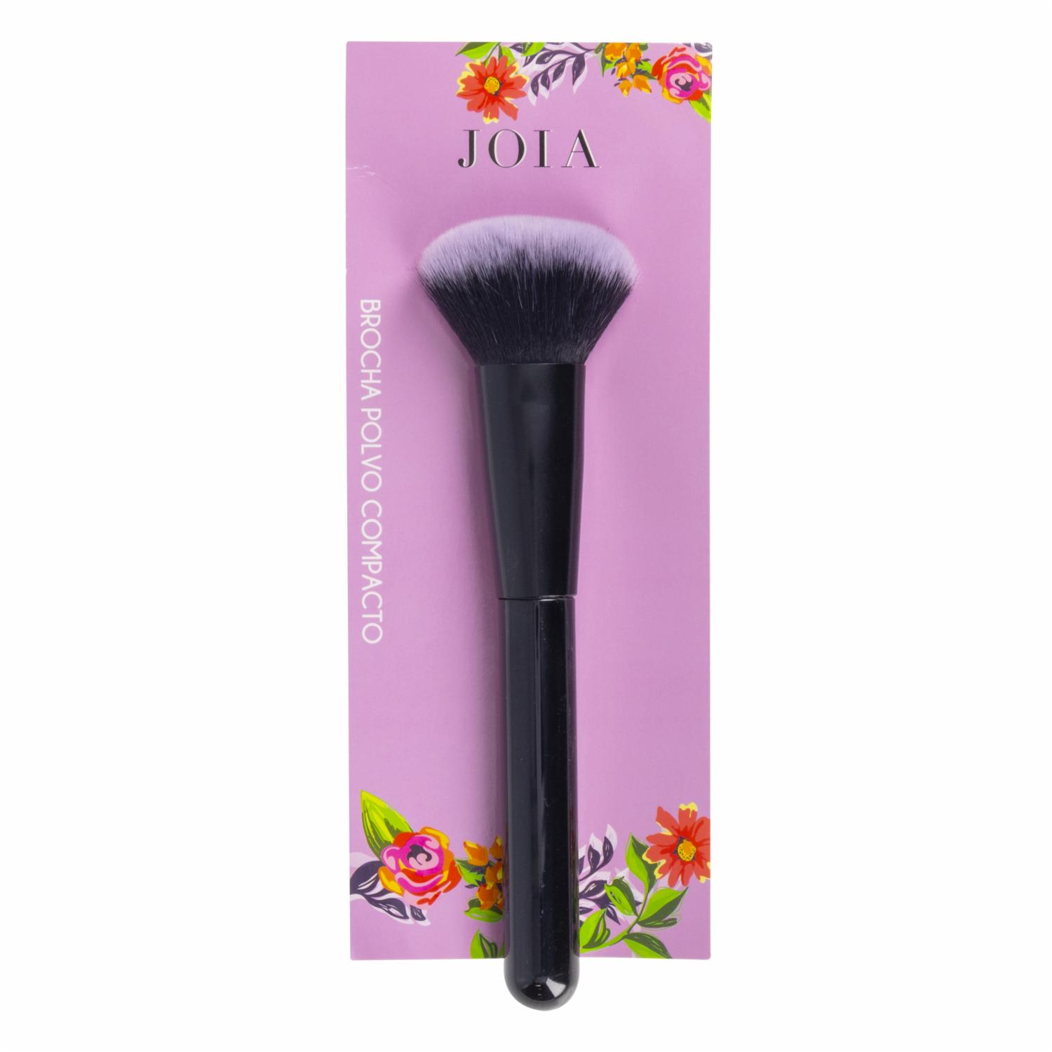 Brocha De Maquillaje Para Polvo Compacto JOIA Mango Color Negro