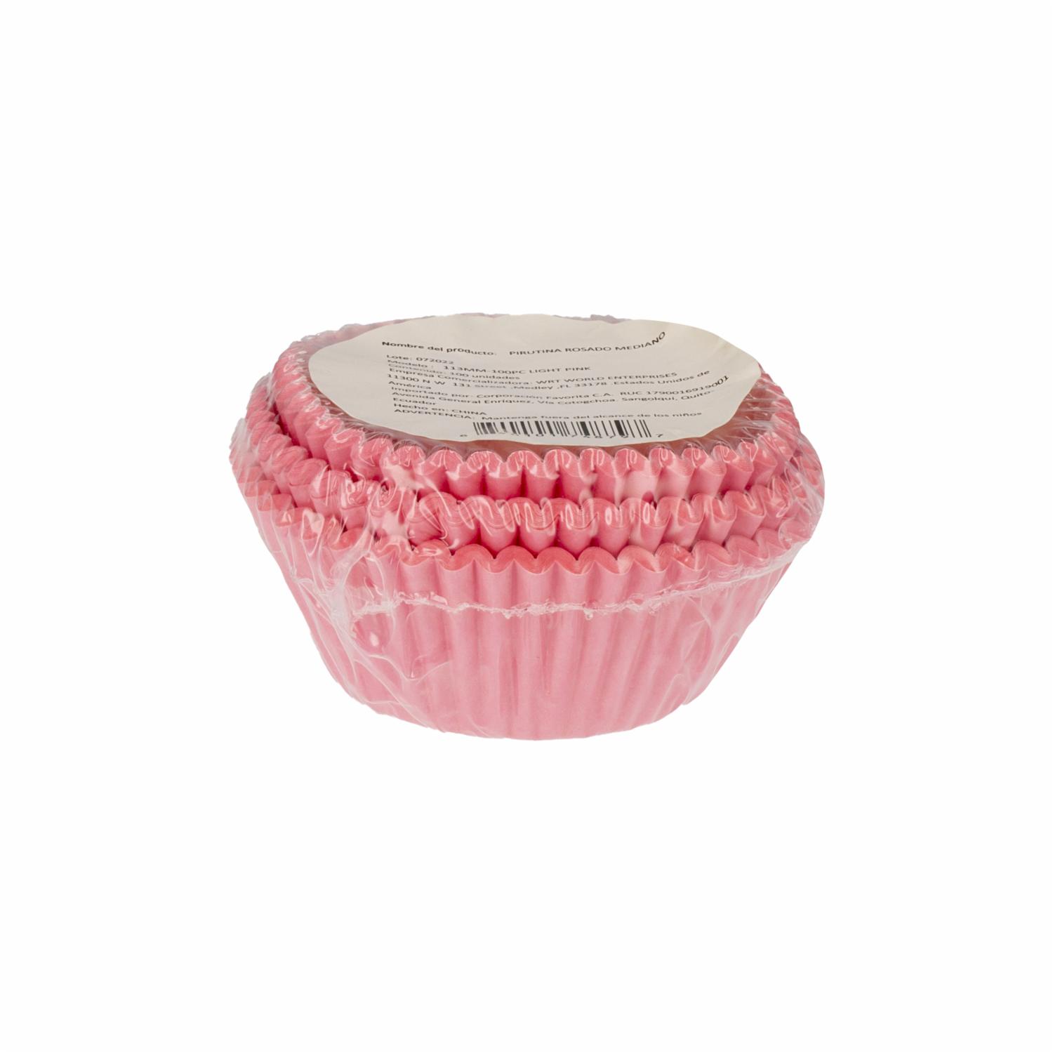 Pirutinas Mediano Diseño Rosado AHCOF 100 Unidades