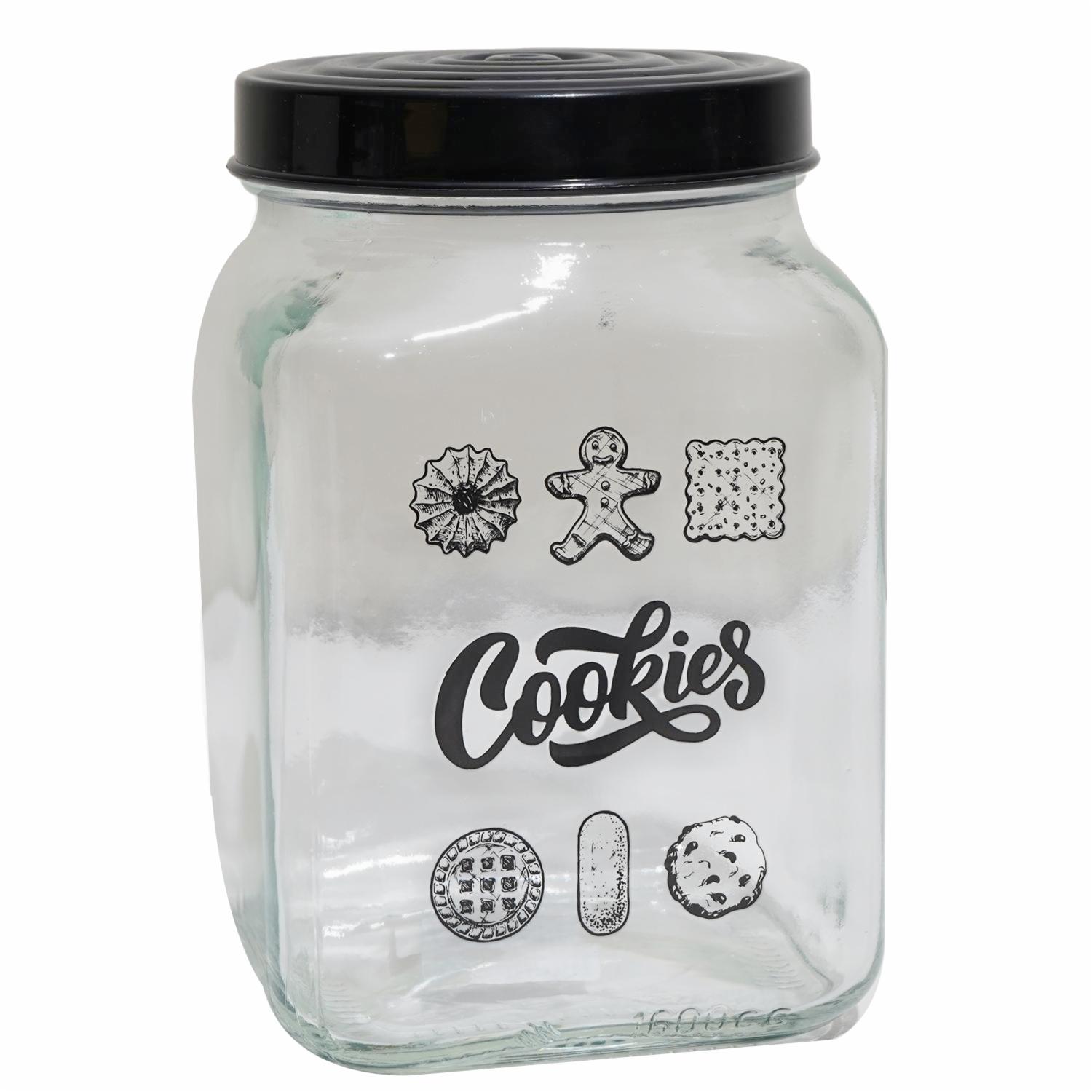 Frasco Para Galletas Cuadrado HEREVIN Mediano