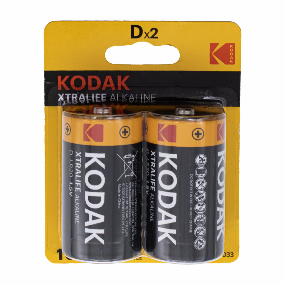 Pilas Tipo D KODAK X 2 Uds