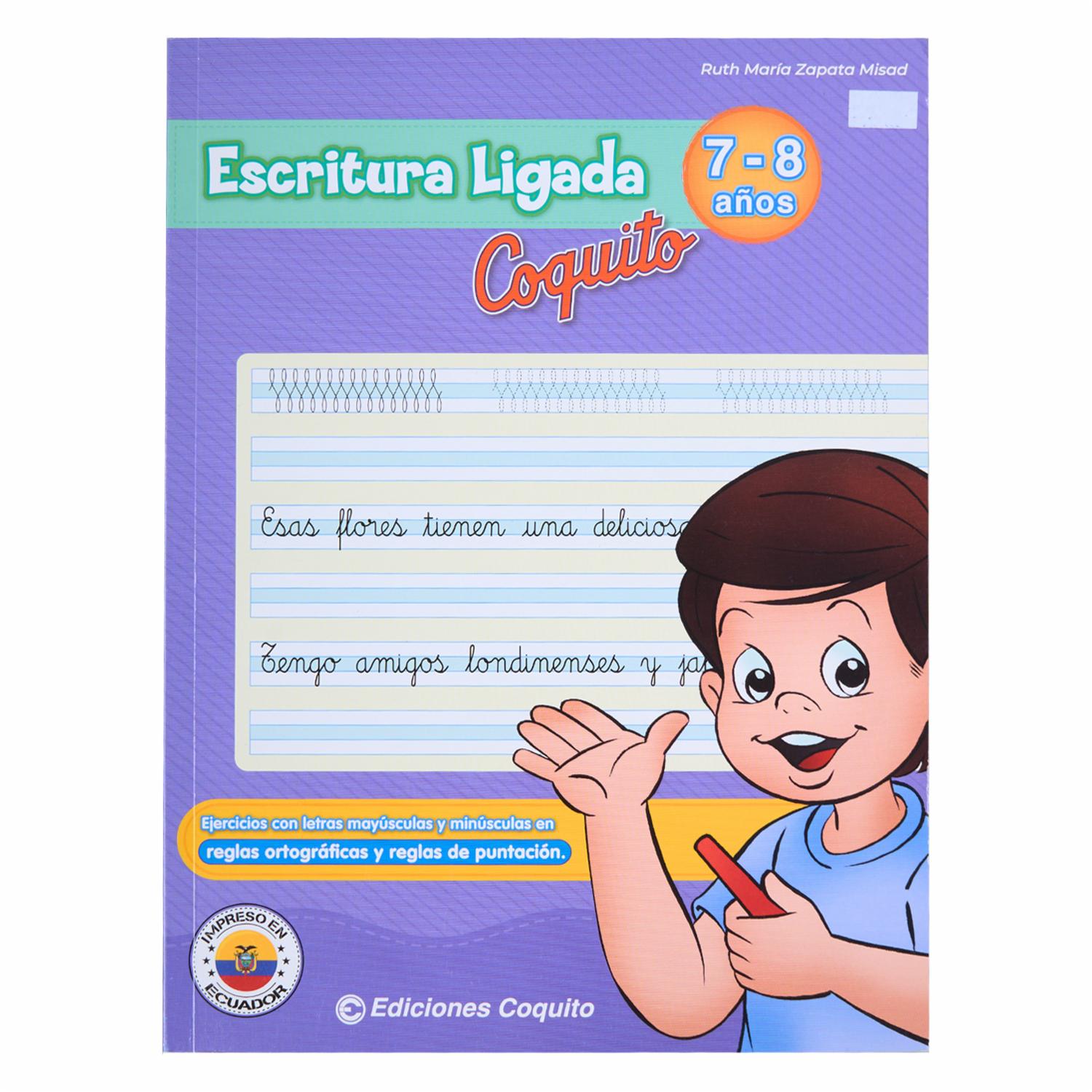 Libro Escritura Ligada  7 – 8 Anos – Coquito LIBCO 80 Páginas