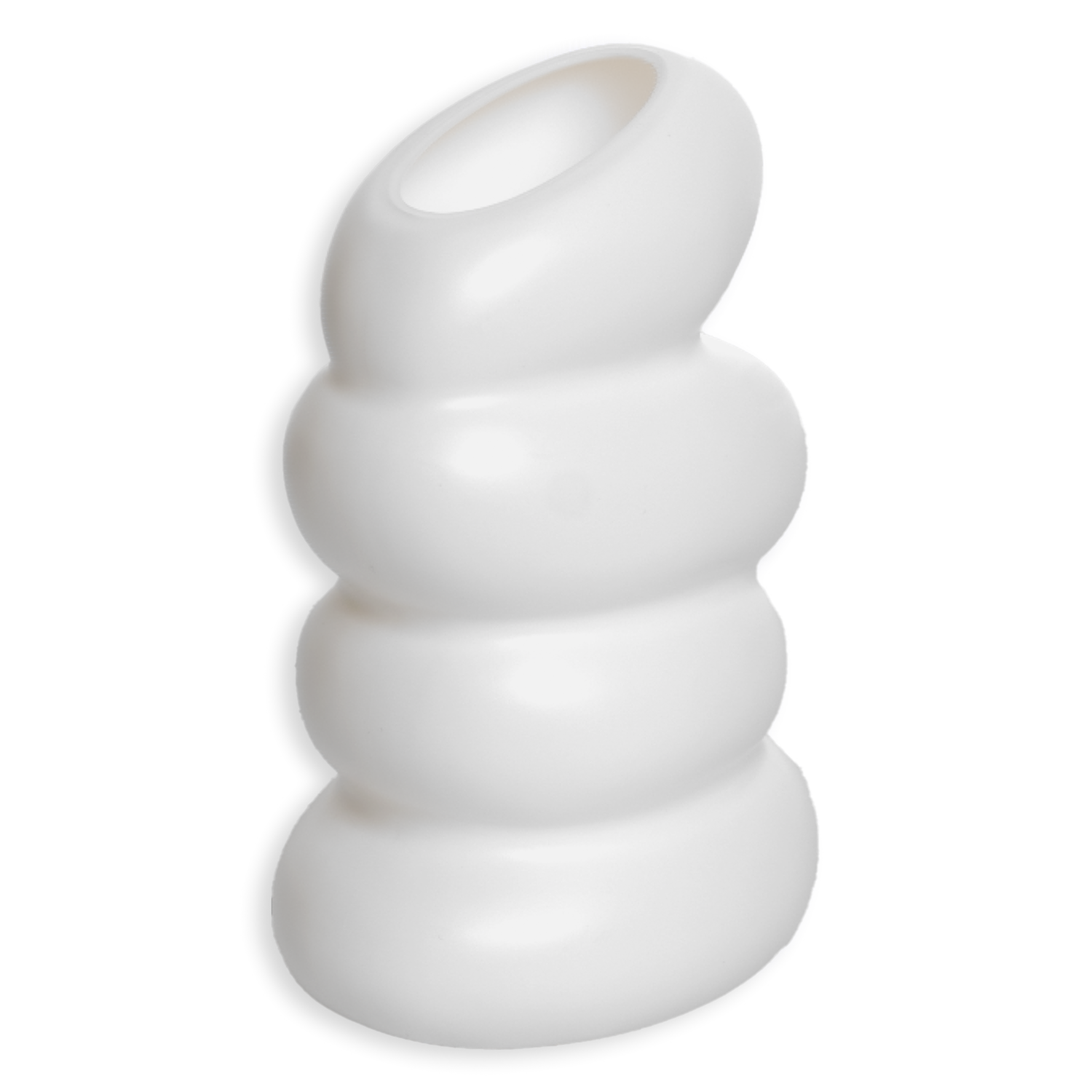 Florero Decorativo Blanco Espiral SKYLARK 9X5X15 Cm