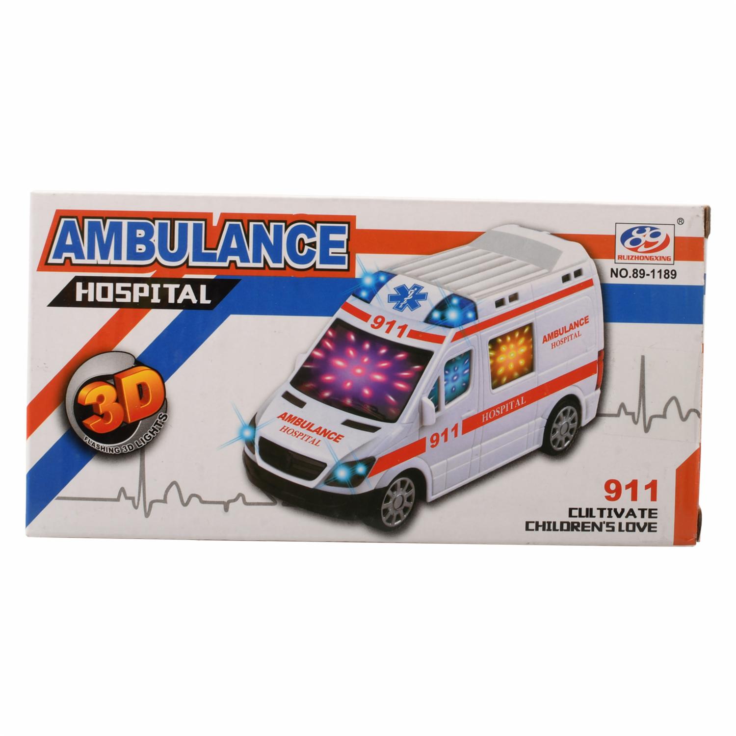 Vehículo De Emergencia Ambulancia 3D KOOME Posee Luz Y Sonido