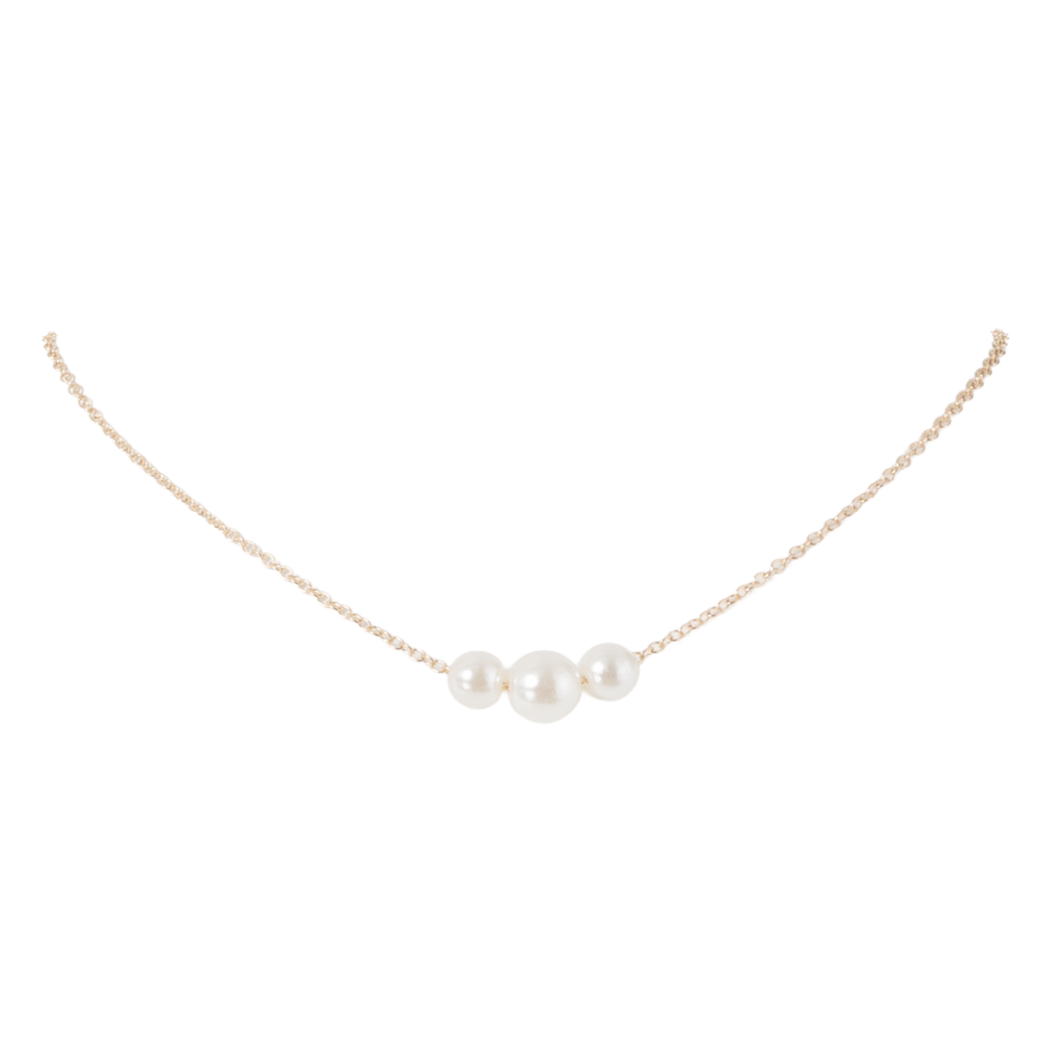 Collar Para Dama Con Dije De 3 Perlas SKYLARK 1 Pieza