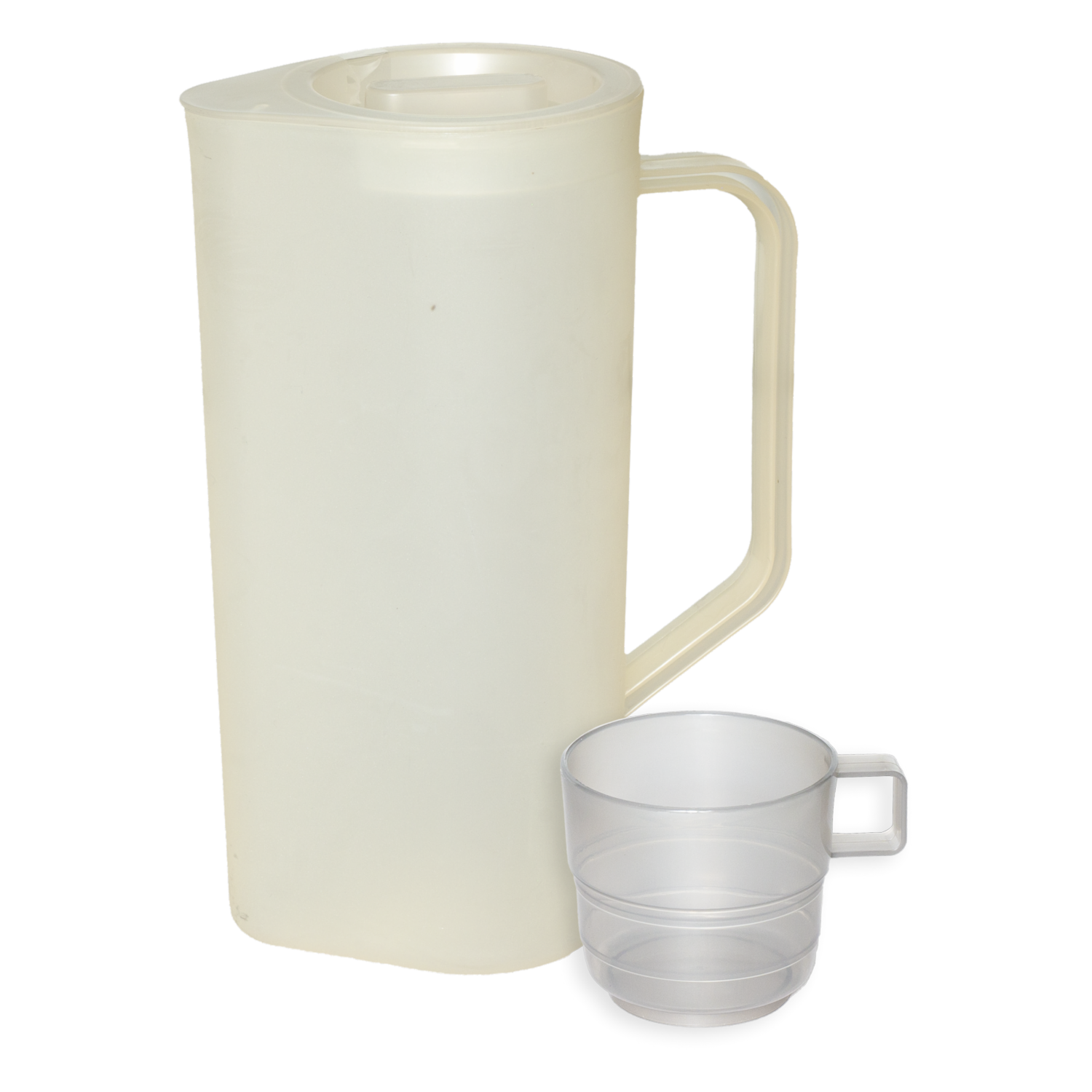Set Jarra Y Tazas Gardenia Taupe FREE HOME 6 Piezas
