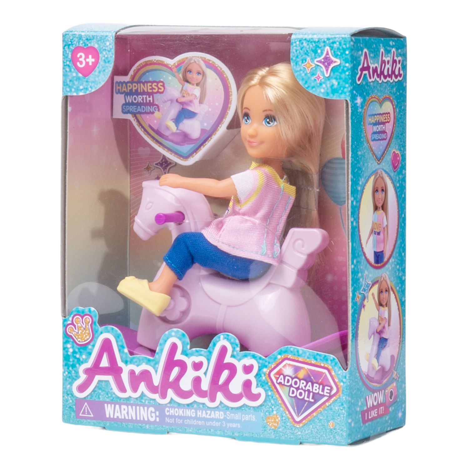 Set De Juego Muñeca En Mecedora ANKIKI Incluye Accesorios