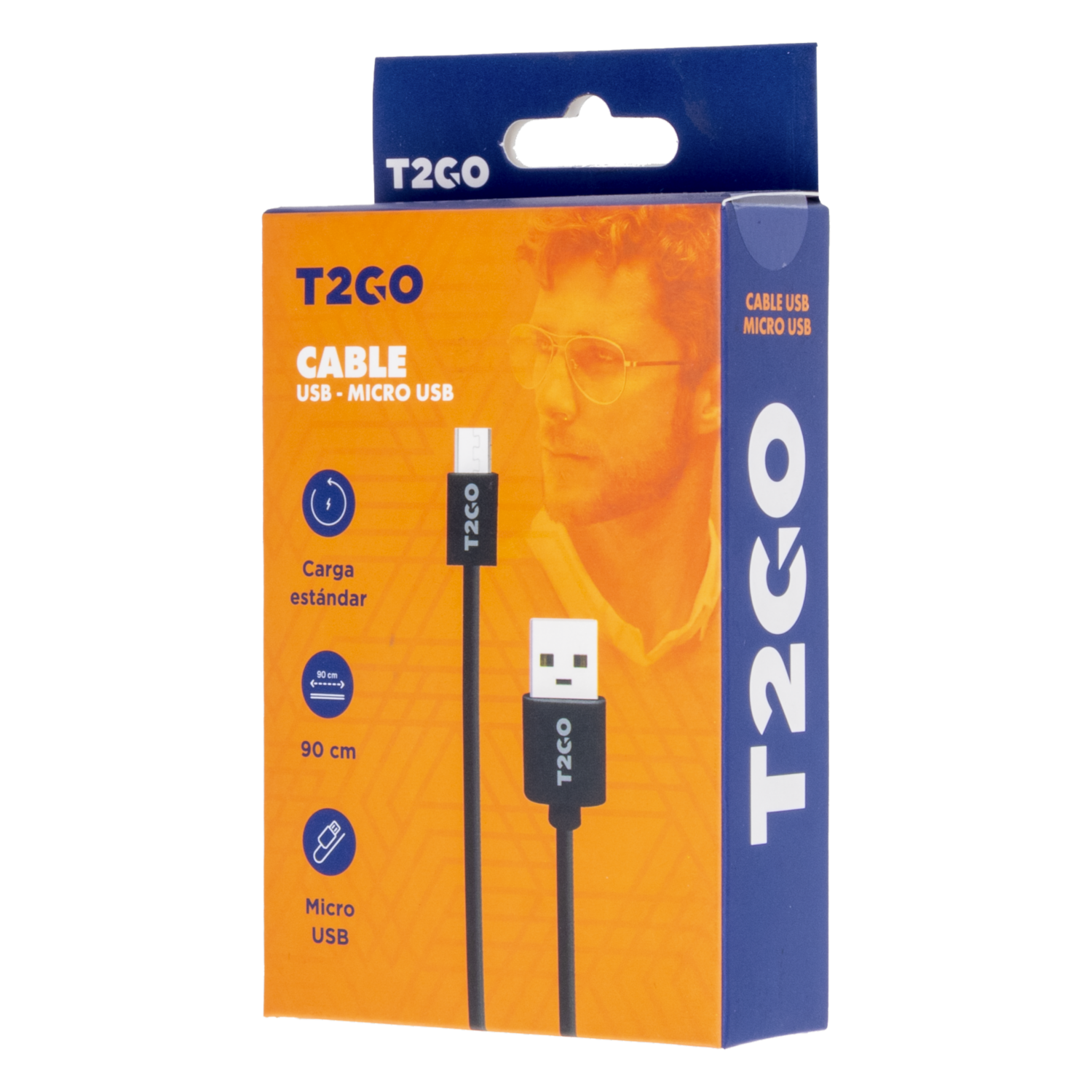 Cable Usb-Micro Usb Negro T2GO 1 A