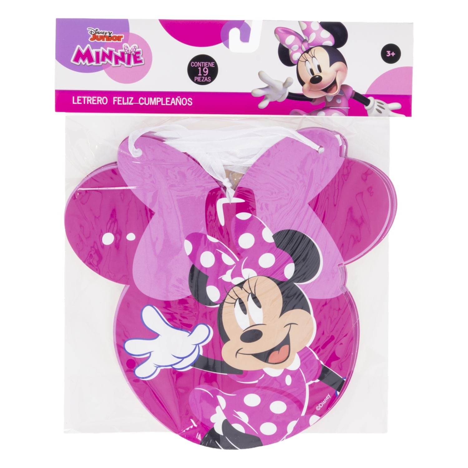 Letrero Letrero Cumpleanos Minnie DISNEY 19 Piezas