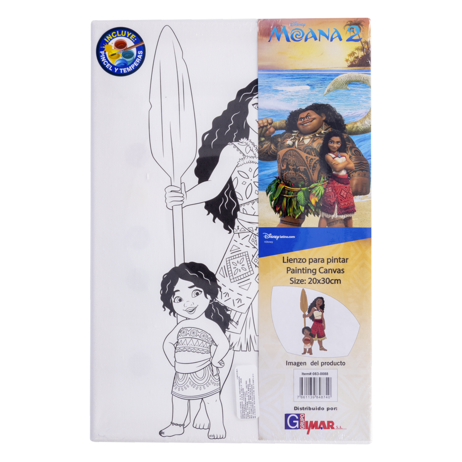 Lienzo Preimpreso Moana 1 DISNEY 30X20 Cm