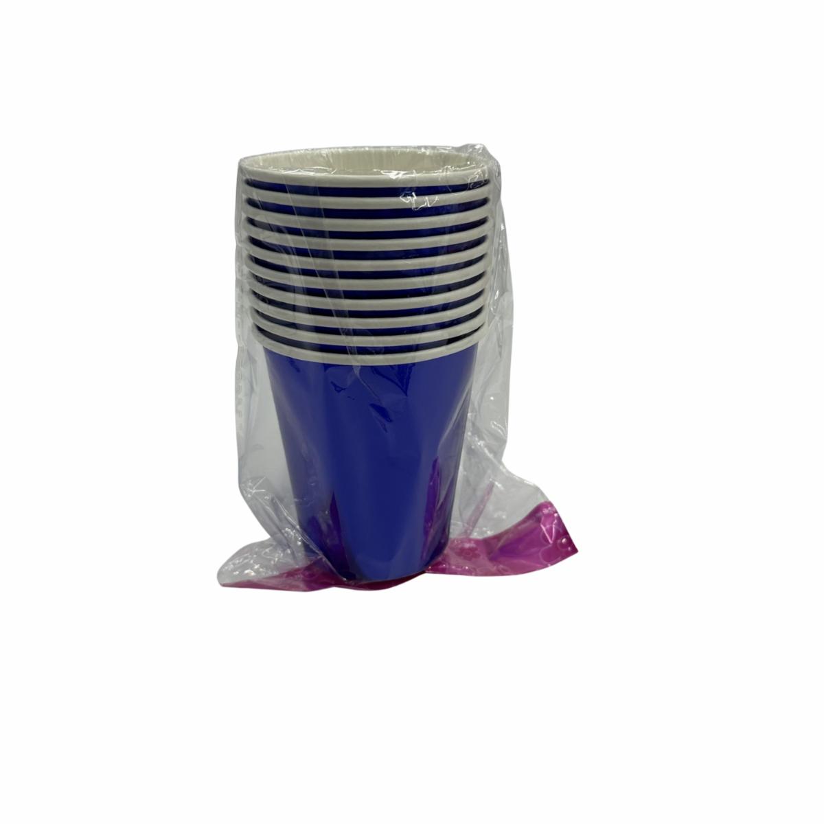 Vaso 8 Oz Azul IMPORTADORA CUMPLEAÑOS X 10 Uds