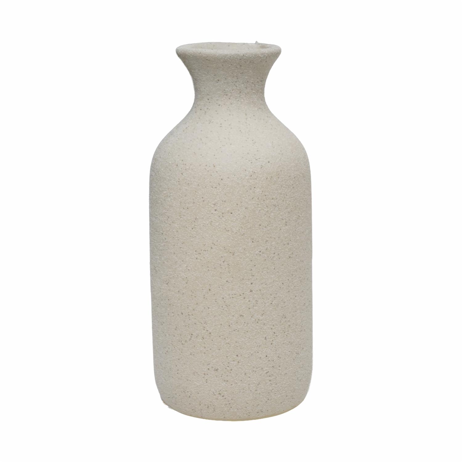Florero Decorativo Taupe Punta Angosta Corta SHUNDA 1 Pieza