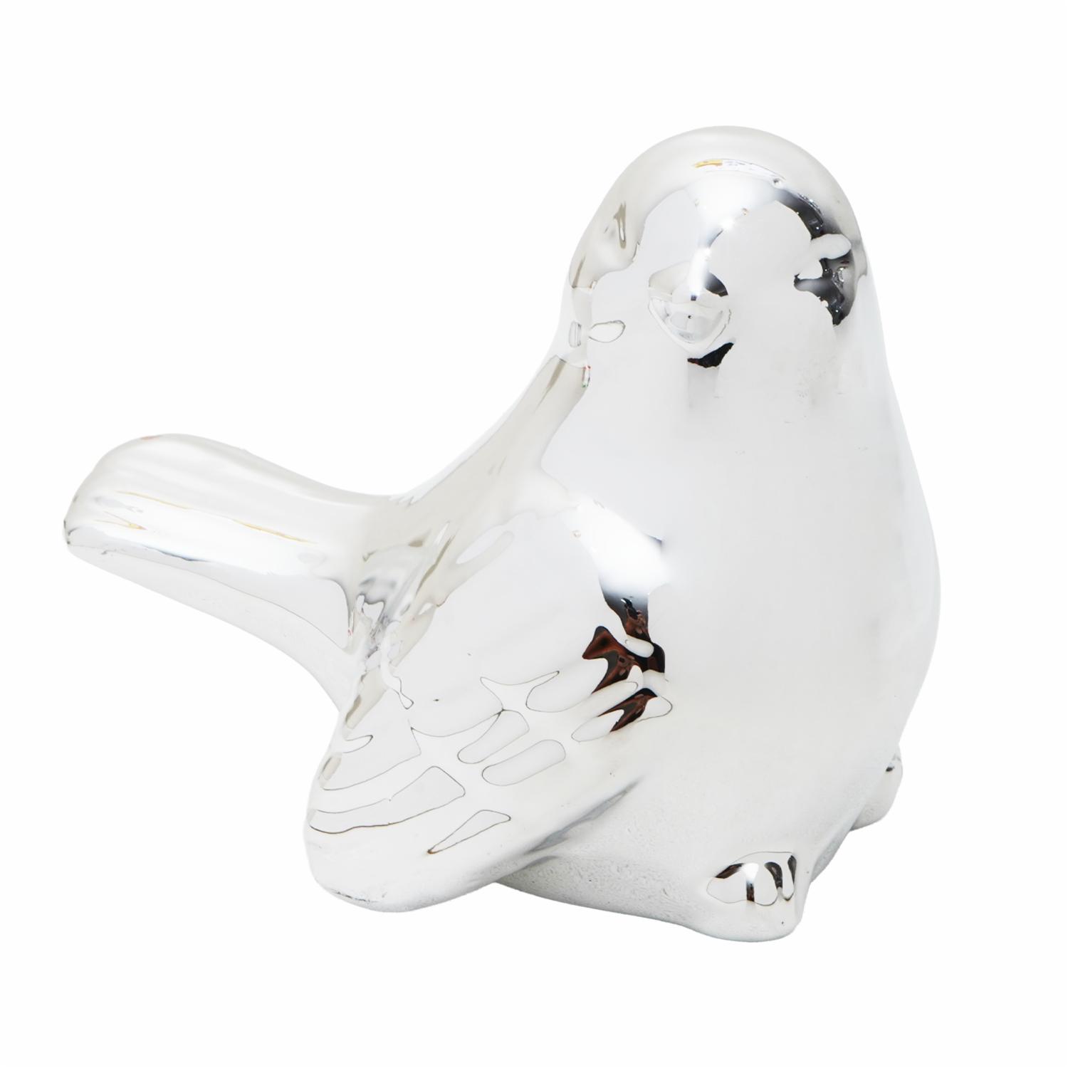 Adorno Decorativo Silver Pájaro KOOME Grande