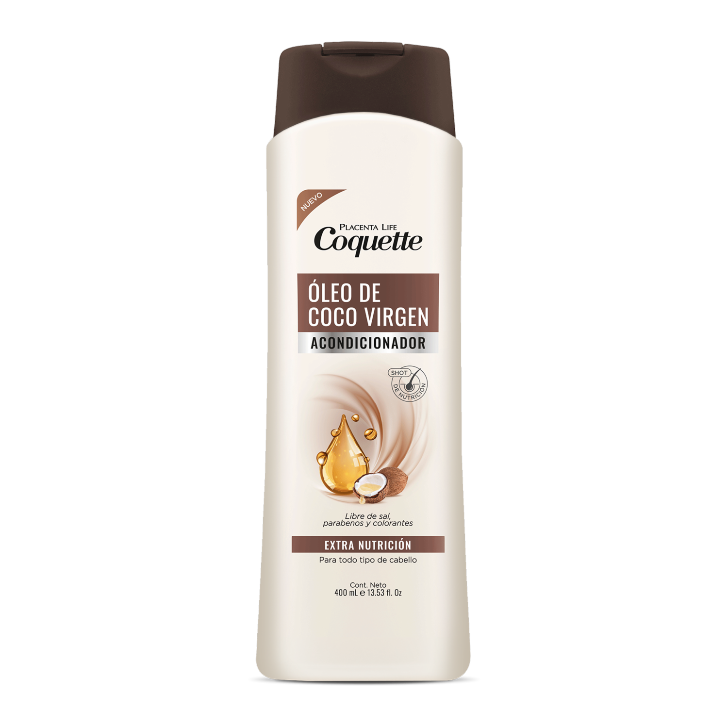 Acondicionador De Cabello Óleo De Coco Virgen COQUETTE 400 Ml