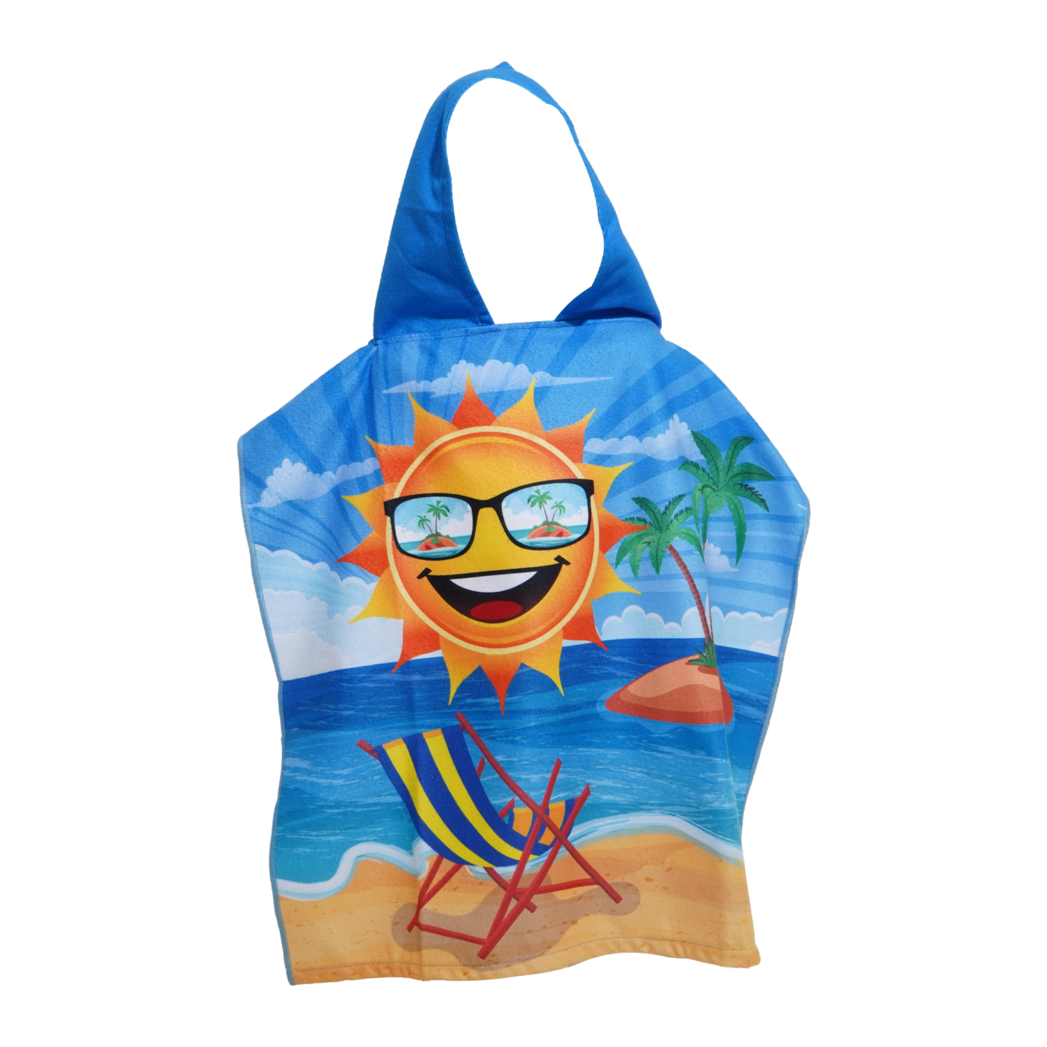 Toalla De Playa Sol Con Capucha TOP KIDS Poliéster Y Algodón