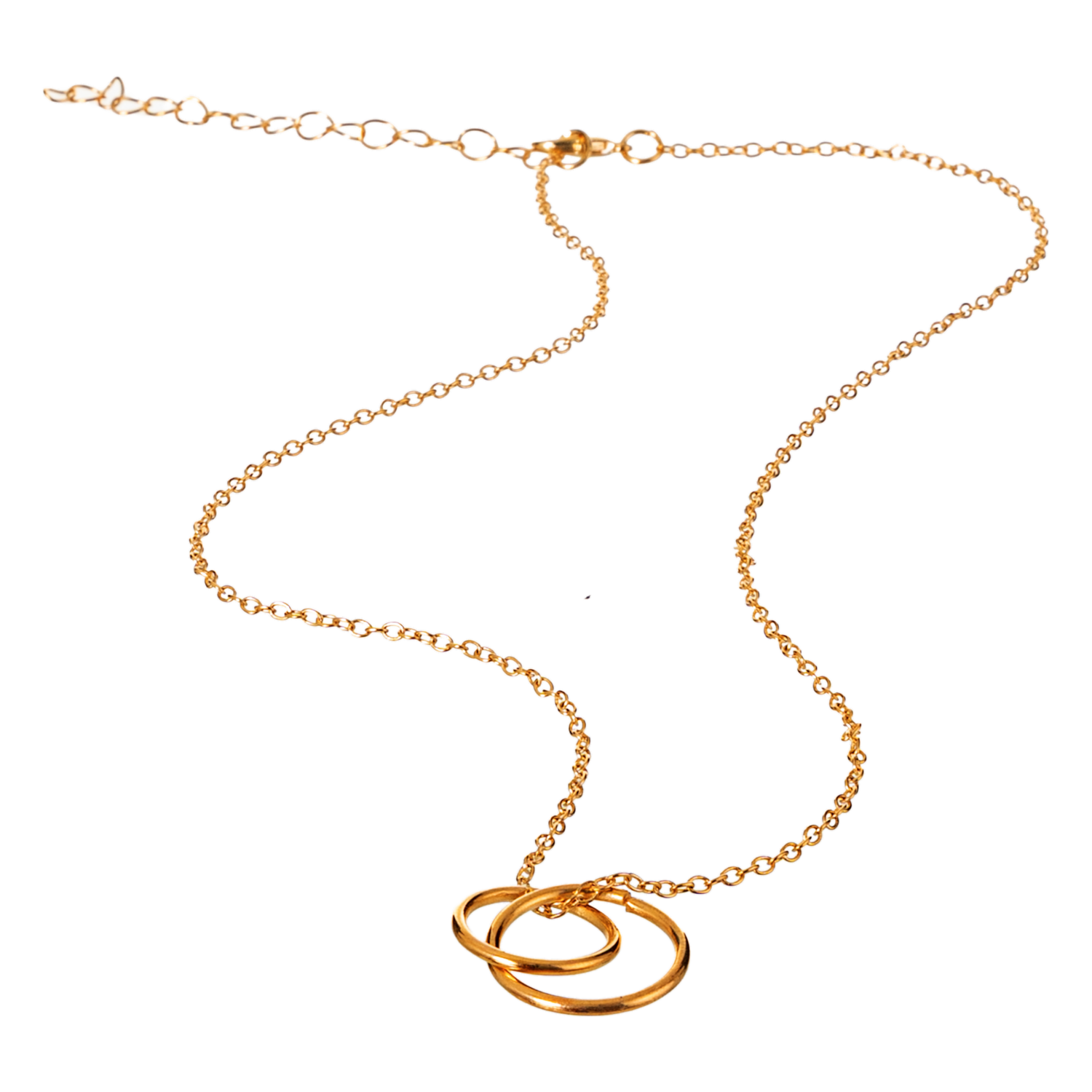 Collar Para Dama Dije Doble Argolla Dorado SKYLARK 1 Pieza