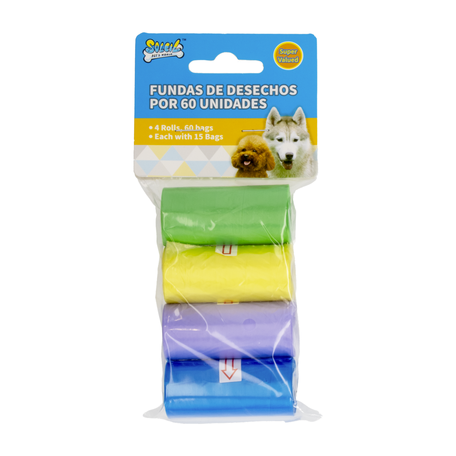 Fundas De Desechos Para Mascotas SOLEIL X 60 Uds