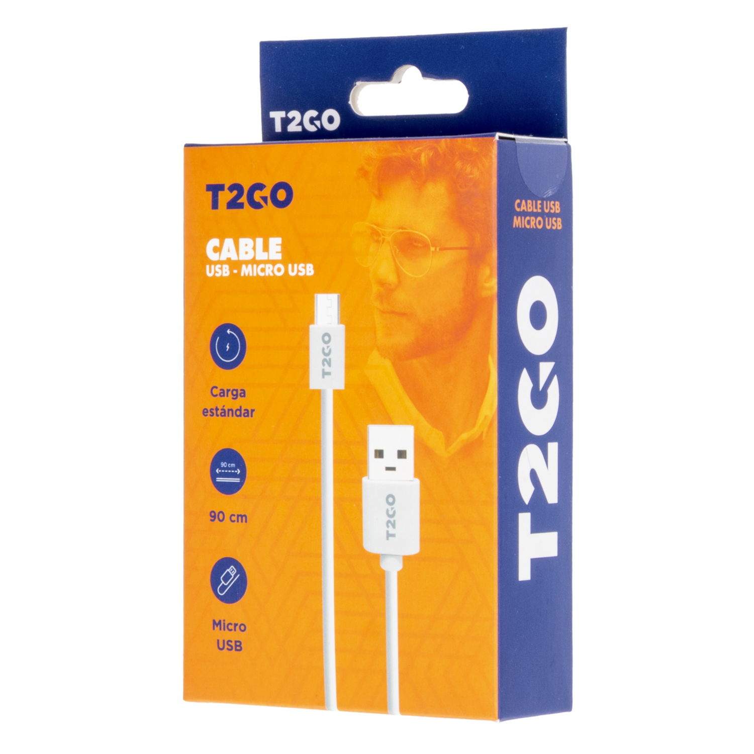 Cable Usb-Micro Usb Blanco GOB 1 A