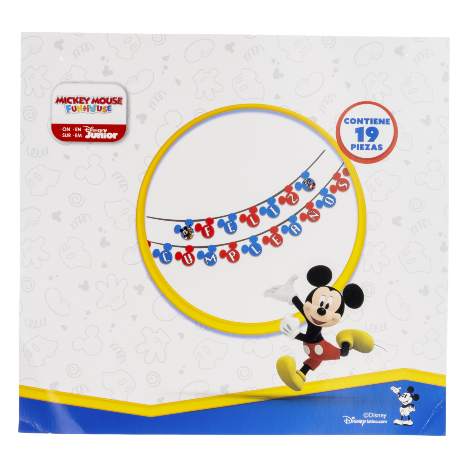 Letrero De Cumpleaños Diseño Mickey Mouse DISNEY X 19 Piezas