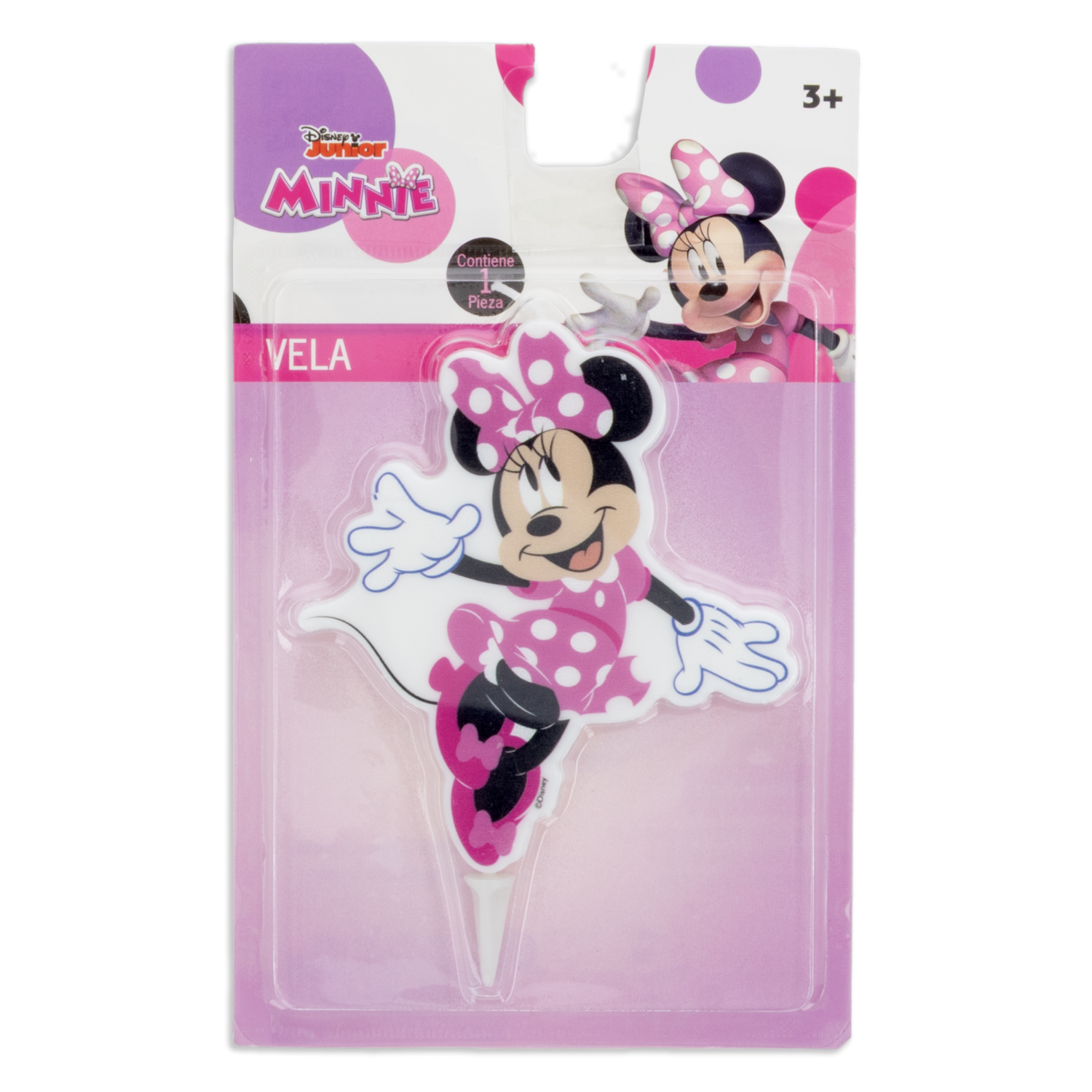 Vela De Cumpleaños Diseño Minnie DISNEY 1 Pieza