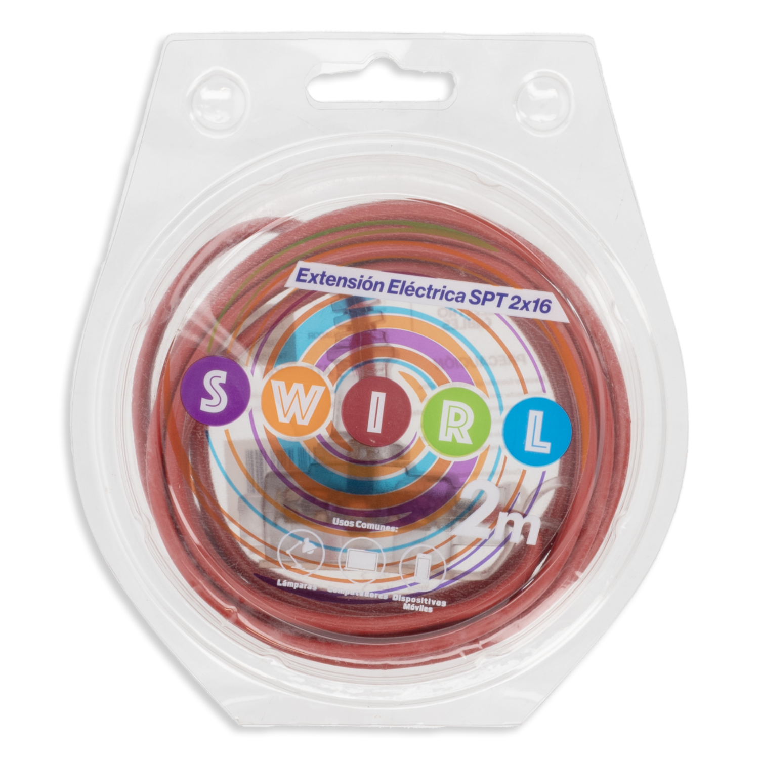 Extensión Spt 16 Swirl Rojo 2Mt DOLTREX Unidad