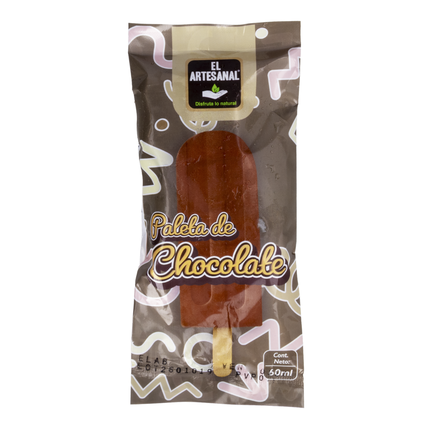 Helado Paleta Sabor A Chocolate EL ARTESANAL 60 G