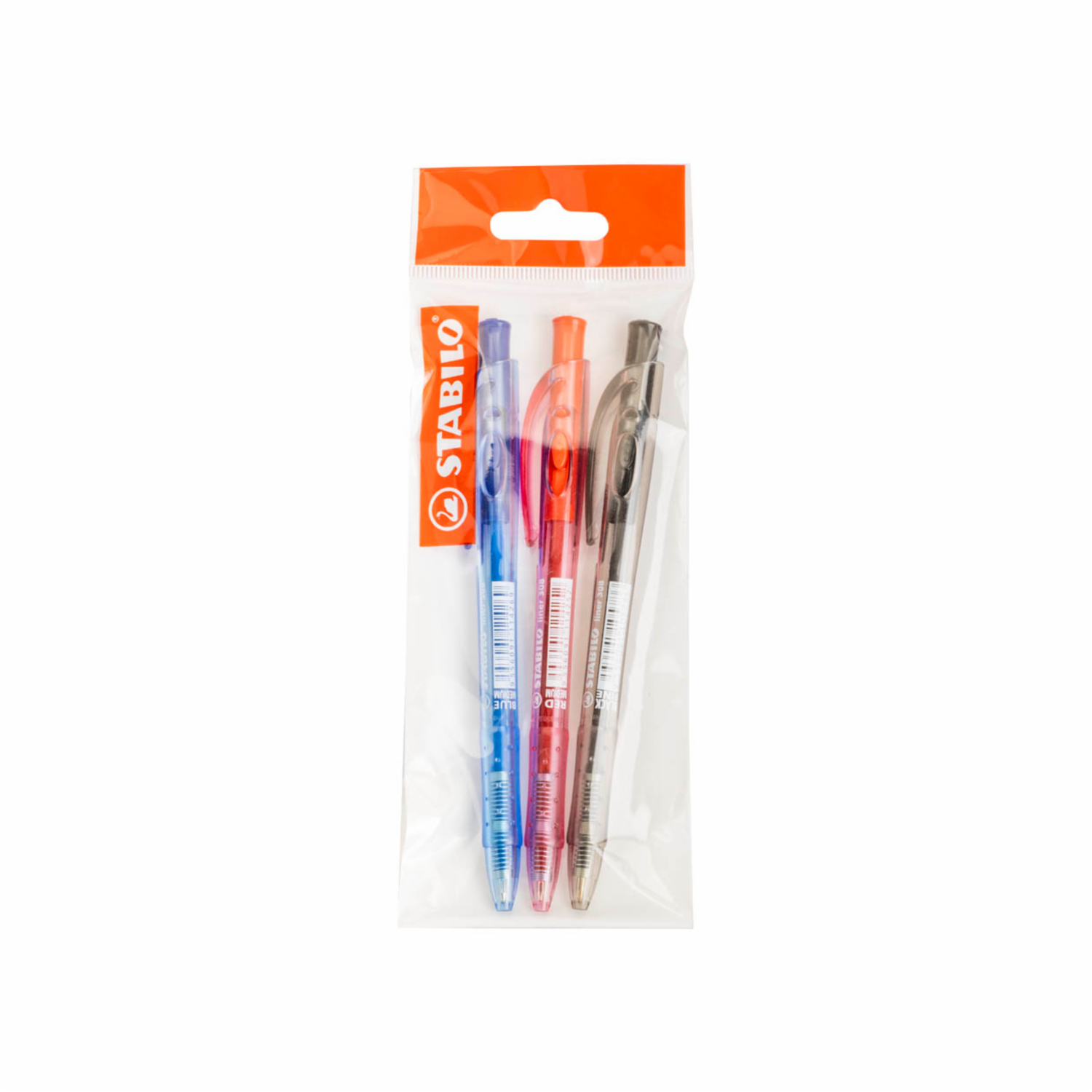 Bolígrafo Liner Azul Negro Y Rojo STABILO Ecopack 3 Uds