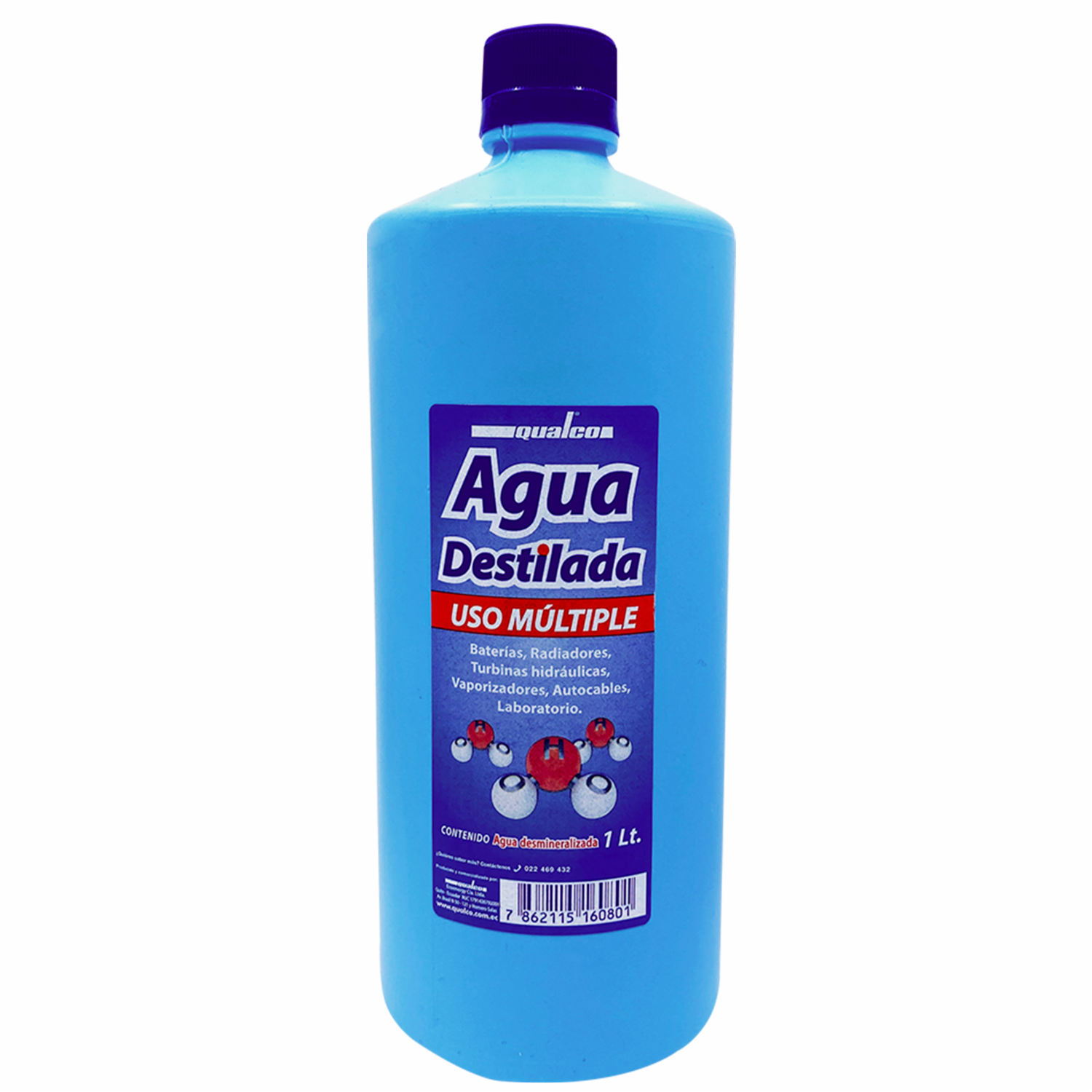 Agua Desmineralizada De Uso Múltiple QUALCO 1000 Ml