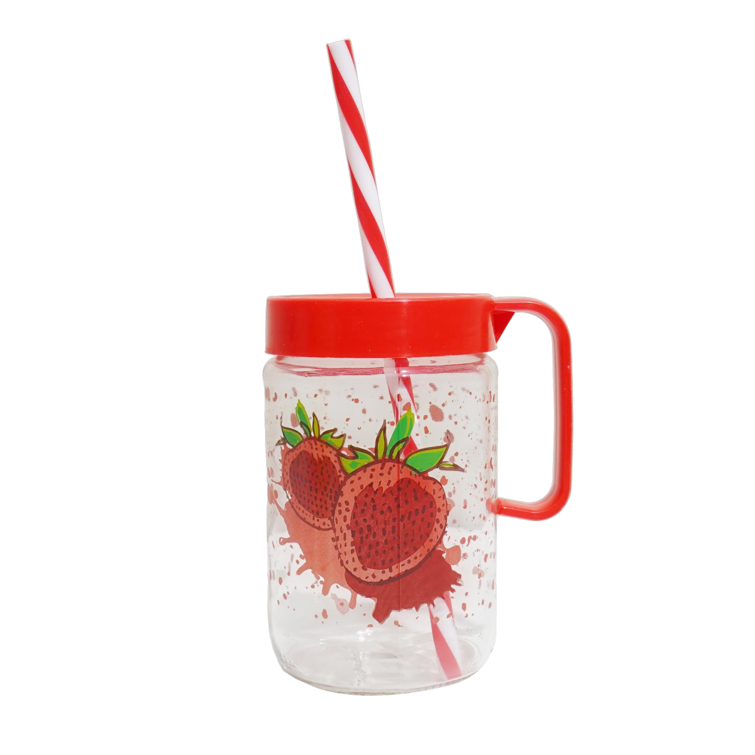 Jarro Con Sorbete Y Tapa Diseño Frutilla HEREVIN Rojo