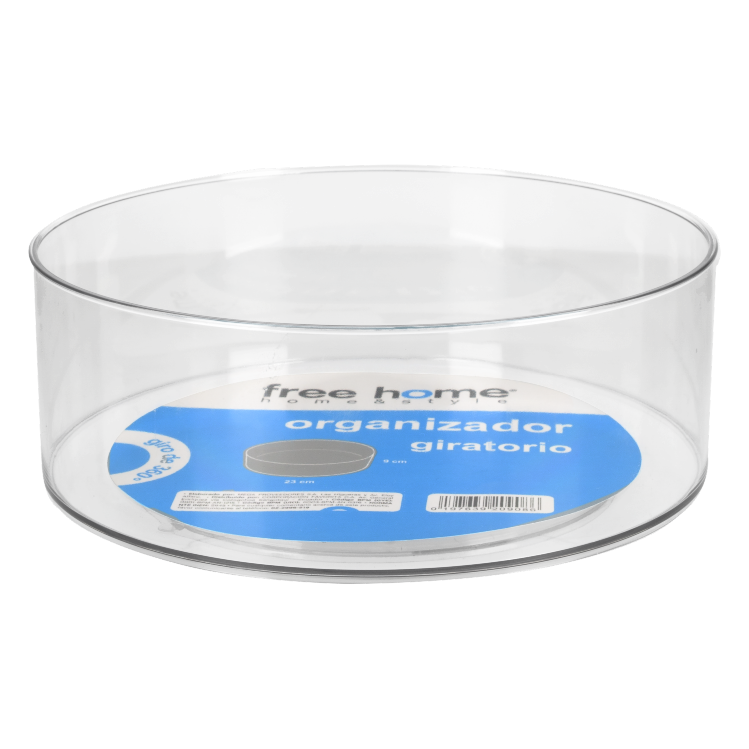 Organizador De Nevera Giratorio Transparente FREE HOME 1 Pieza
