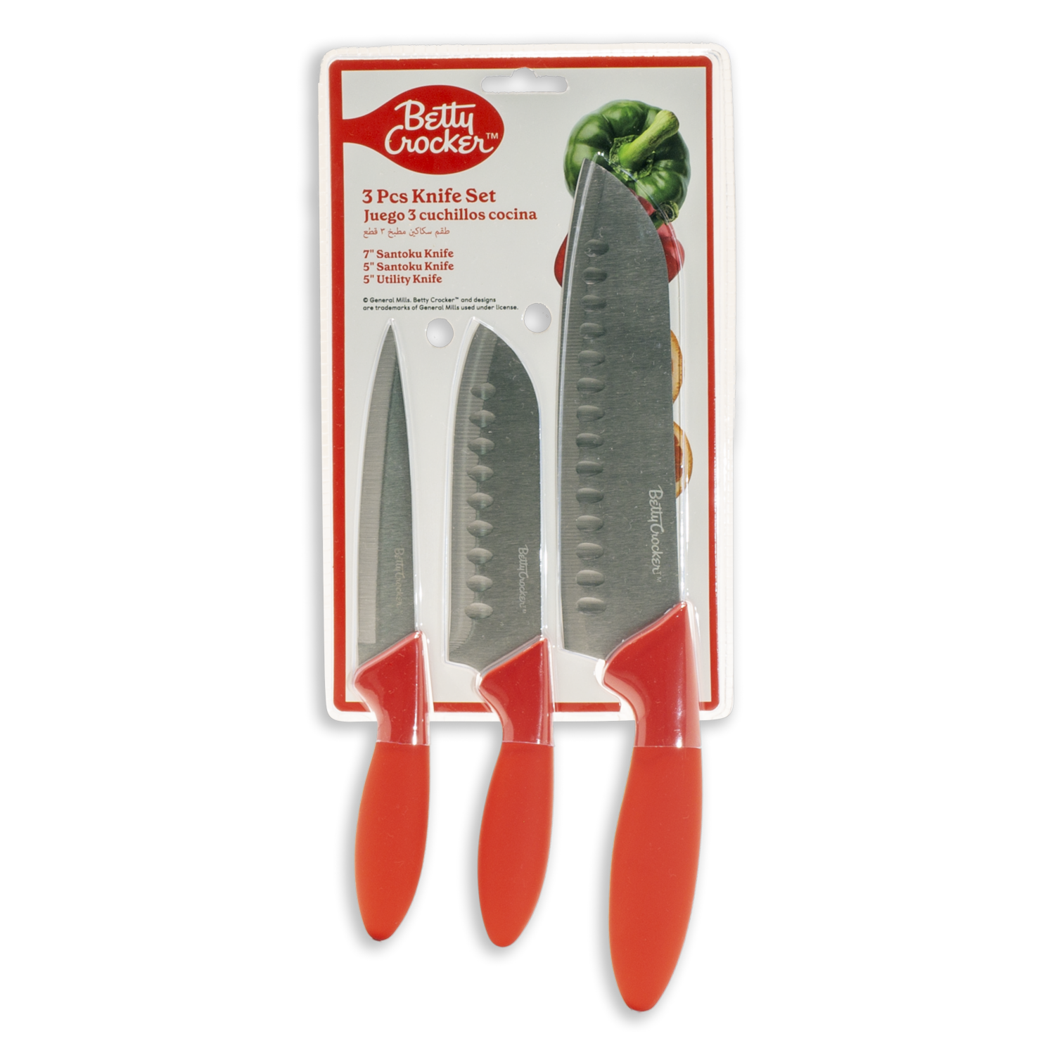Set De Cuchillos De 7″ Y 5″ BETTY CROCKER 3 PZS