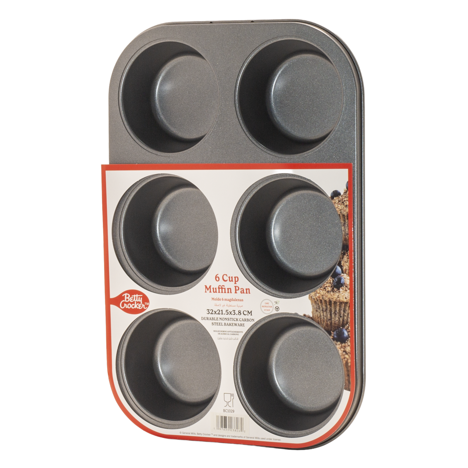 Molde Para Hornear Para 6 Muffins BETTY CROCKER 1 Pieza