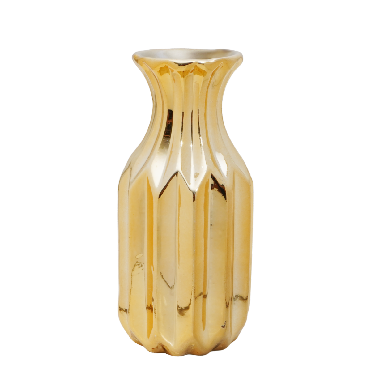 Adorno Decorativo Jarrón Con Filo Superior Dorado KOOME