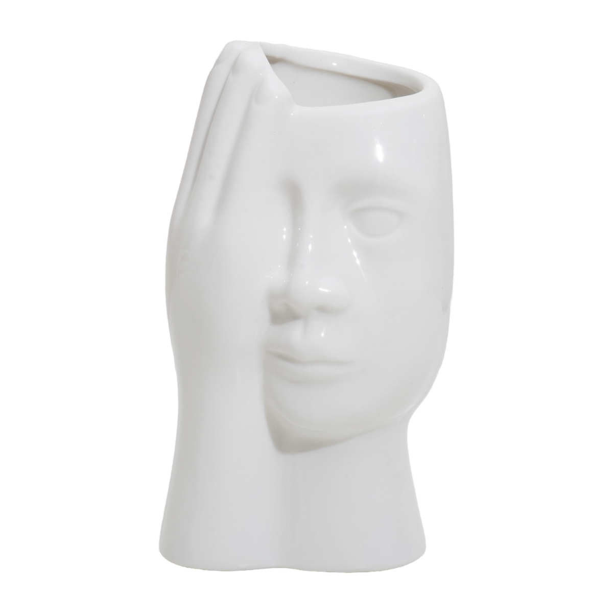 Adorno Decorativo Blanco Rostro No Veo KOOME 1 Pieza