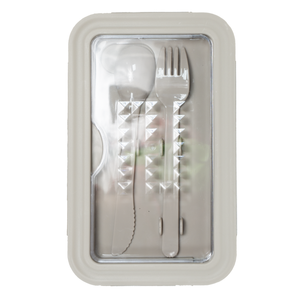 Porta Lunch Con Cubiertos Taupe FREE HOME 1 Pieza