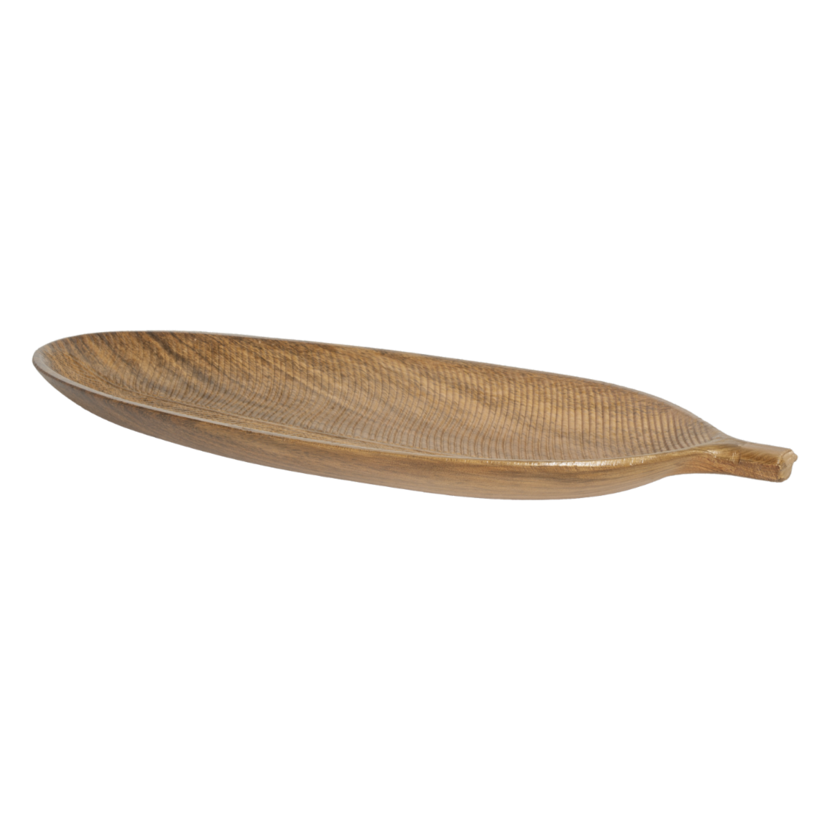 Charol Decorativo Hoja Alargada Madera SKYLARK 38X33X43 Cm