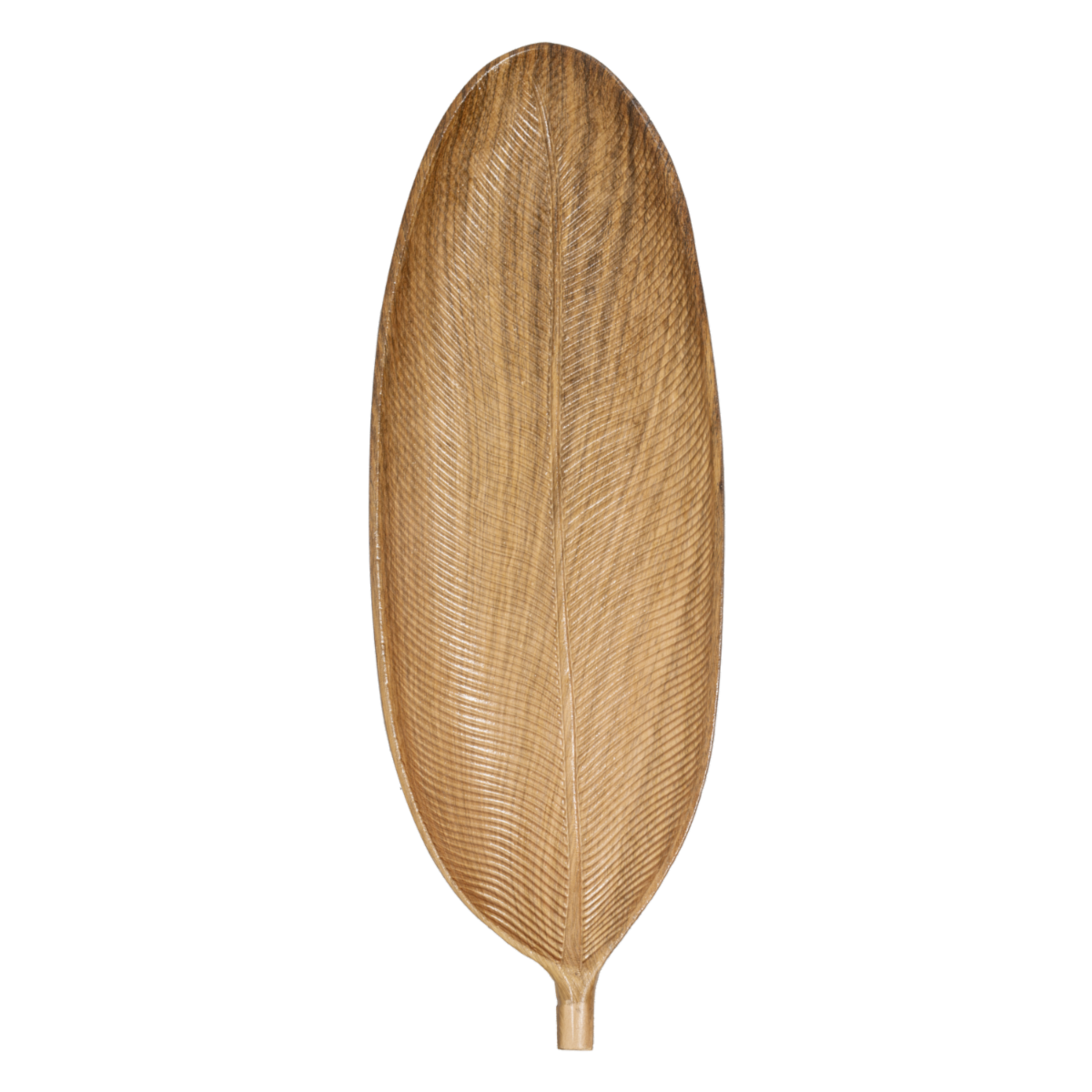 Charol Decorativo Hoja Alargada Madera SKYLARK 38X33X43 Cm