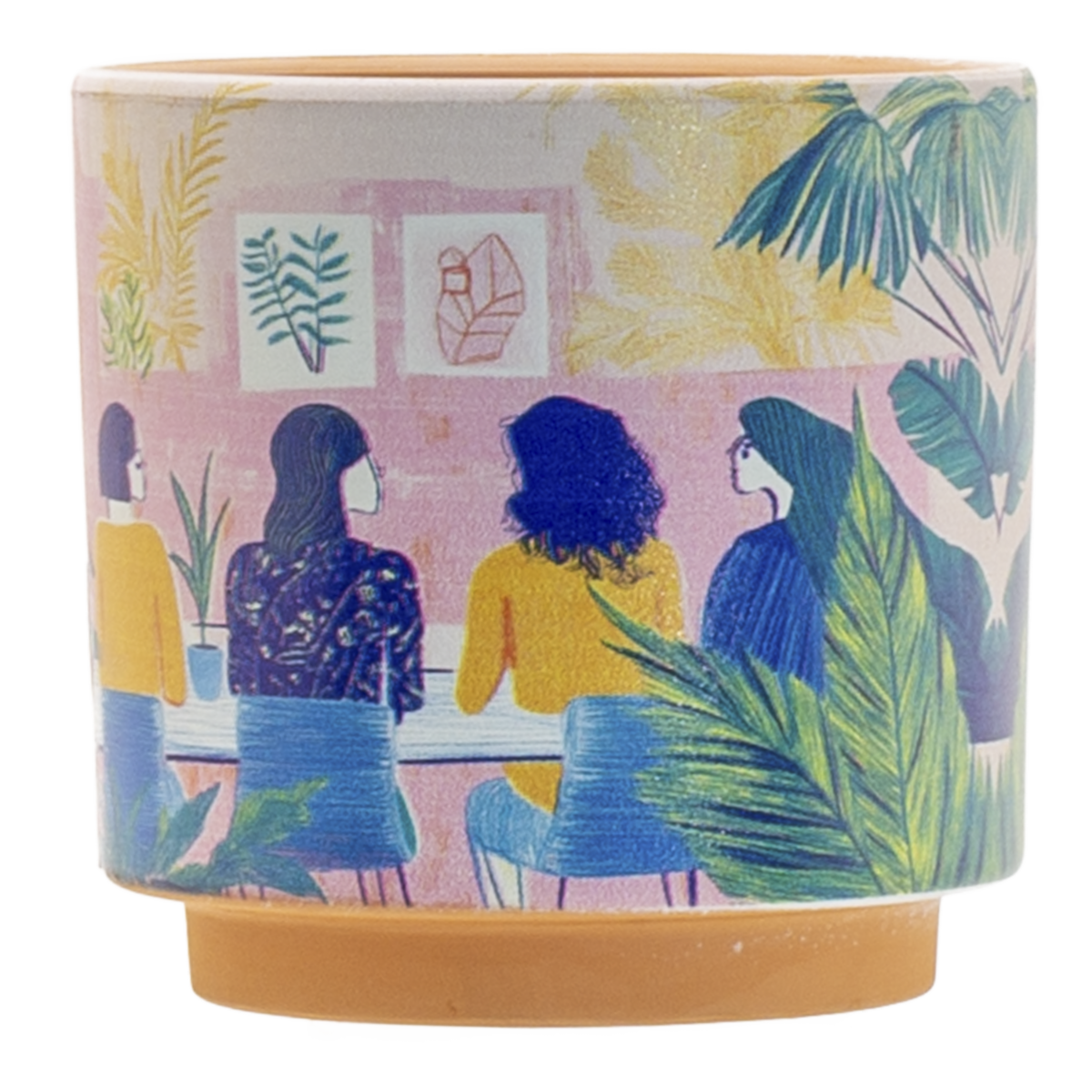Maceta Diseño Amigas RONGLIBAO HOMEWARE 9X9 Cm