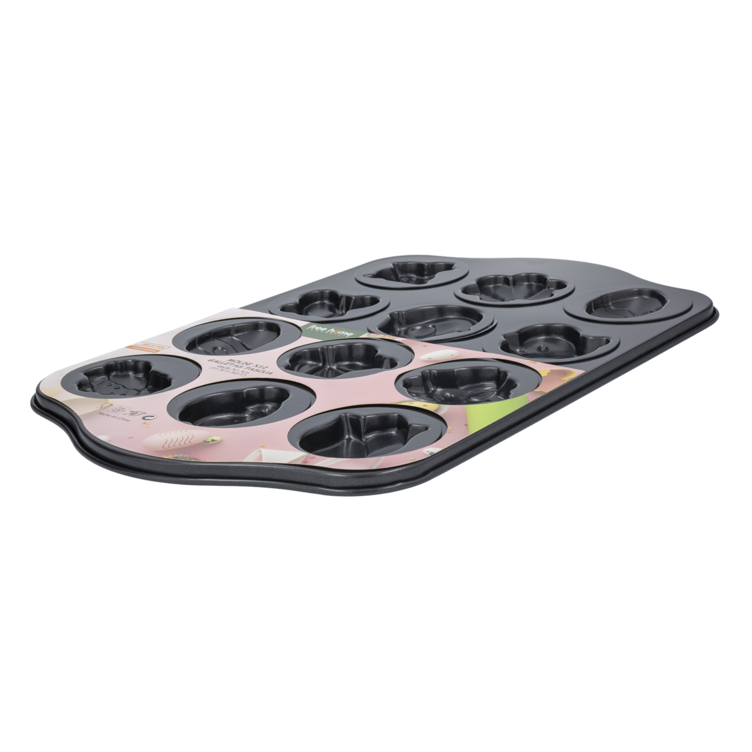 Molde Para Hornear X12 Galletas Pascua FREE HOME 44X28.7X1 3 Cm