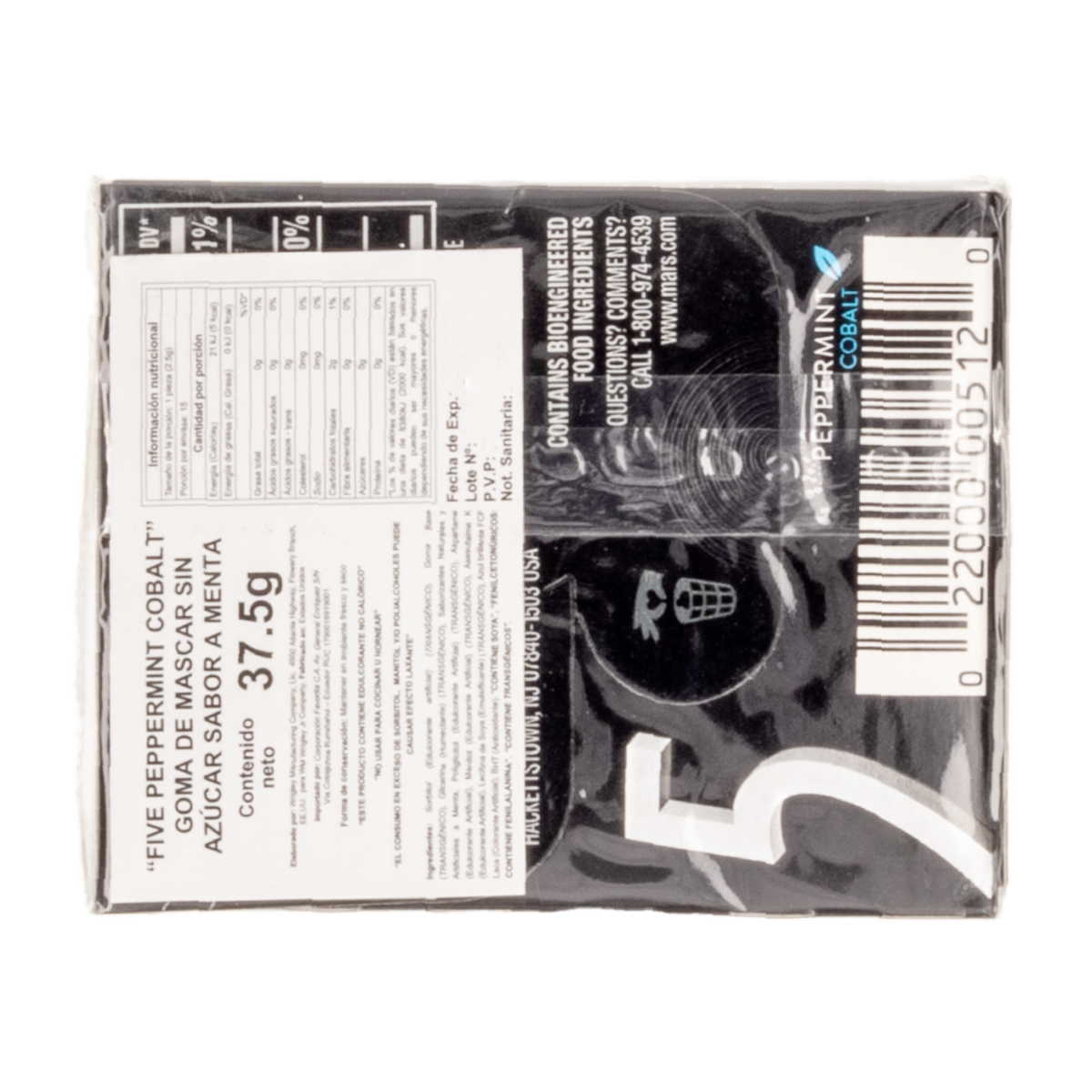 Chicle De Menta Sin Azúcar FIVE 37,50 G