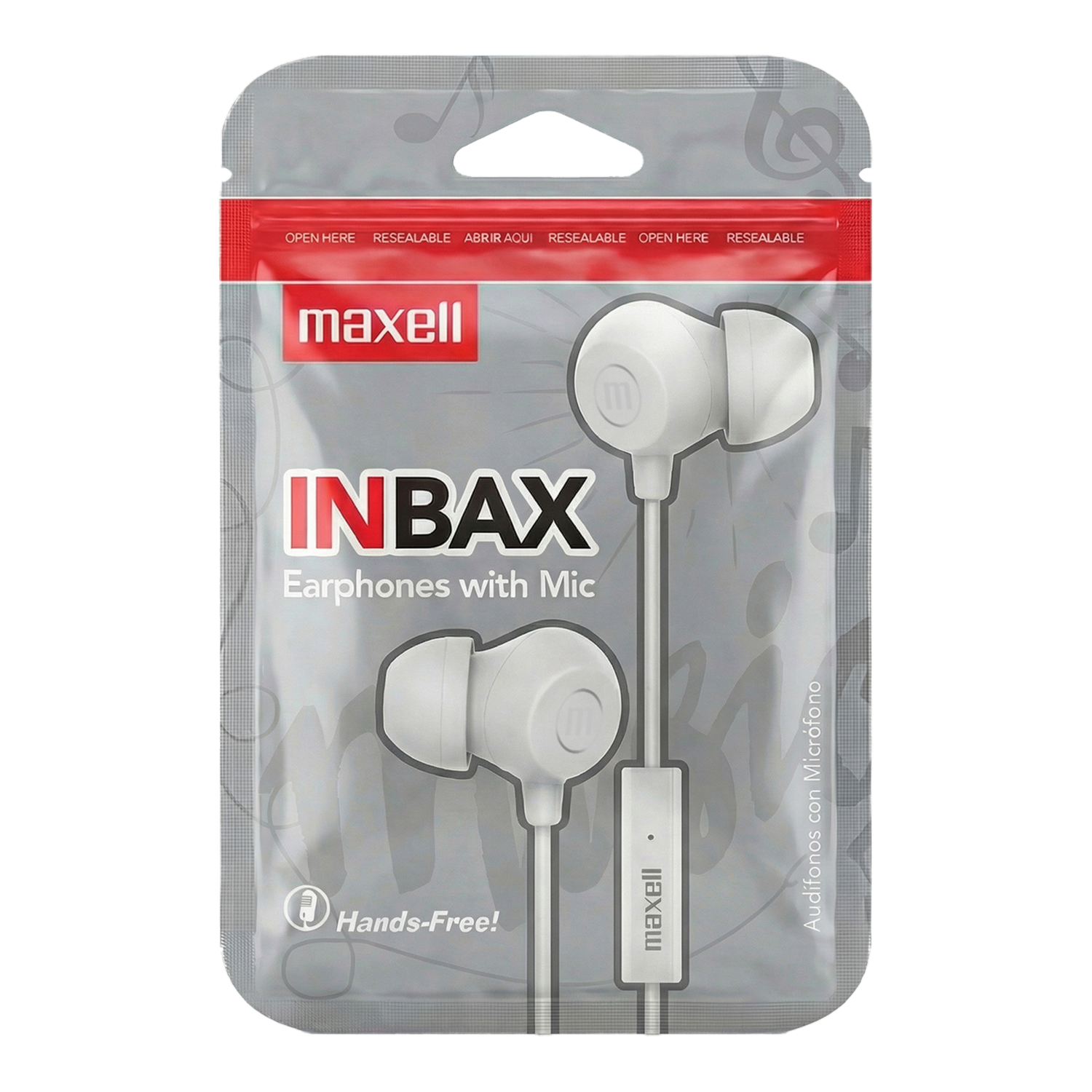 Audífonos Inbax Manos Libres Con Micrófono Rojo MAXELL