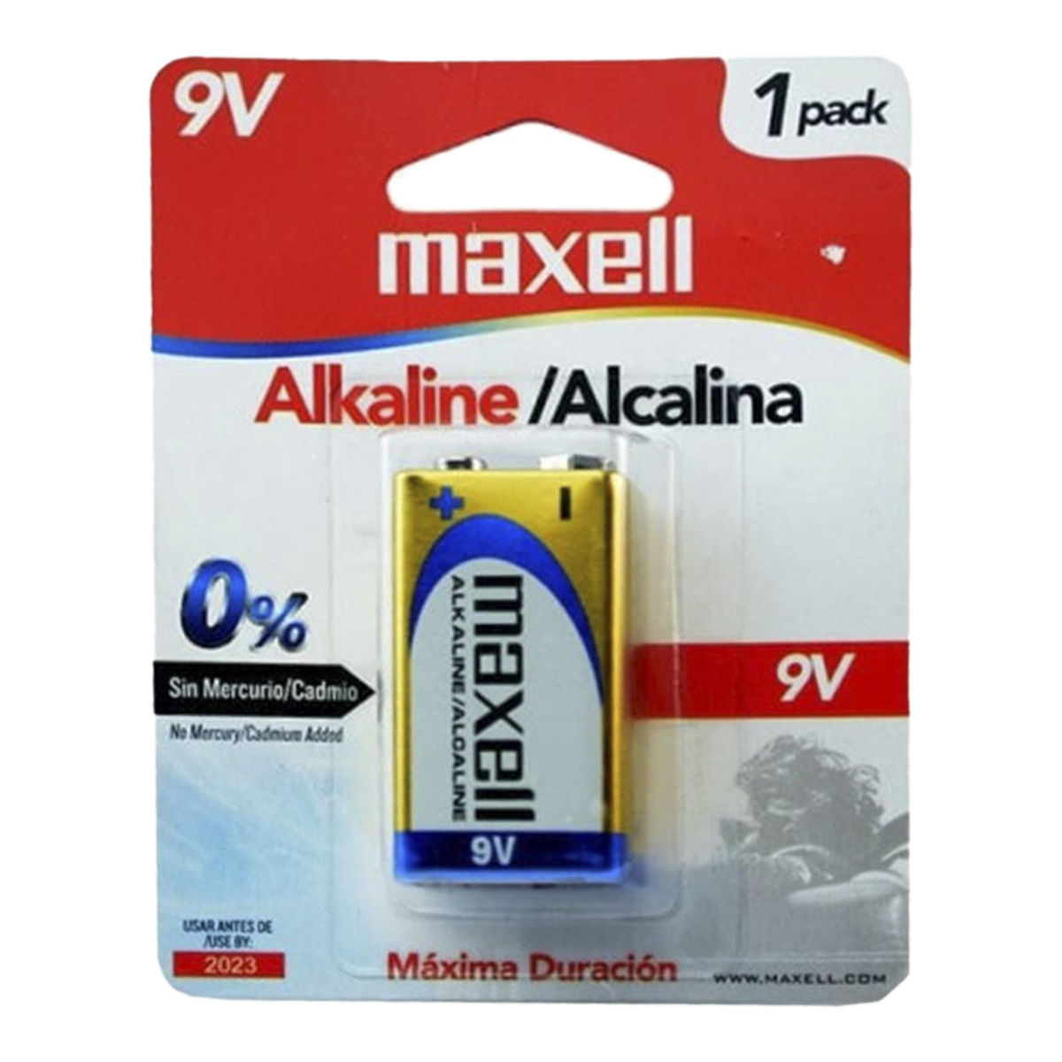 Batería Alcalina Tipo 9V MAXELL Unidad