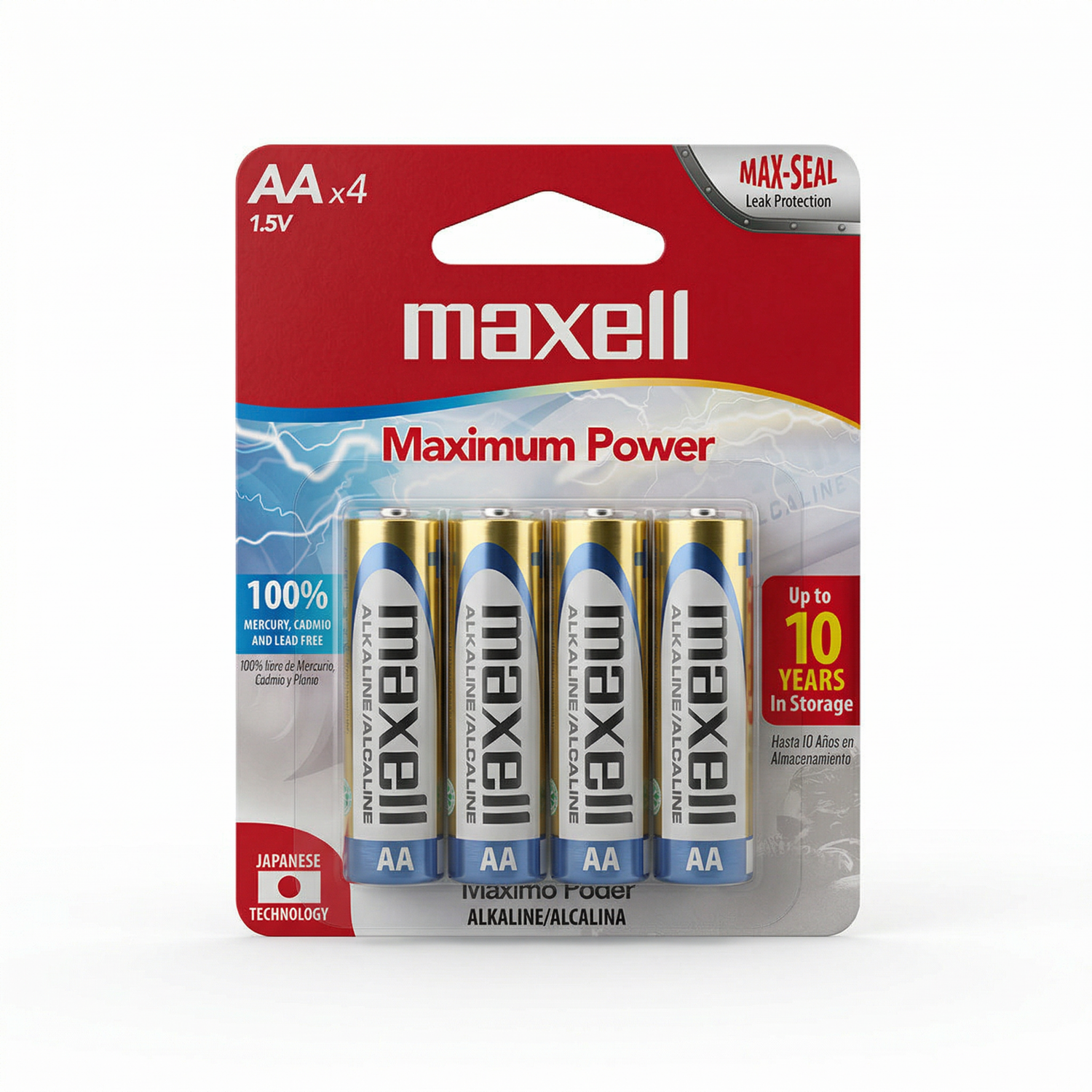 Pila Alcalina AA MAXELL X 4 Uds