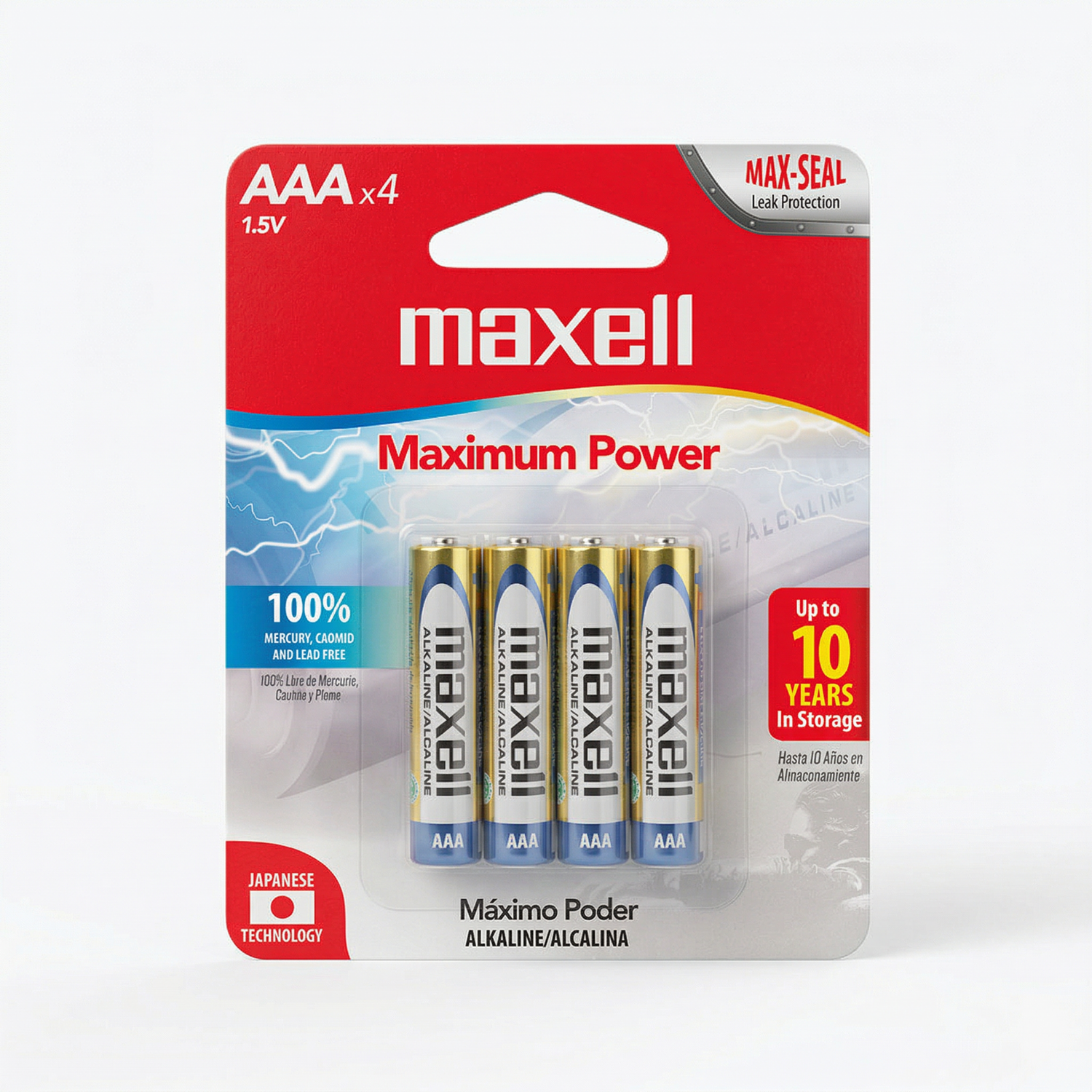 Pila Alcalina AAA MAXELL X 4 Uds