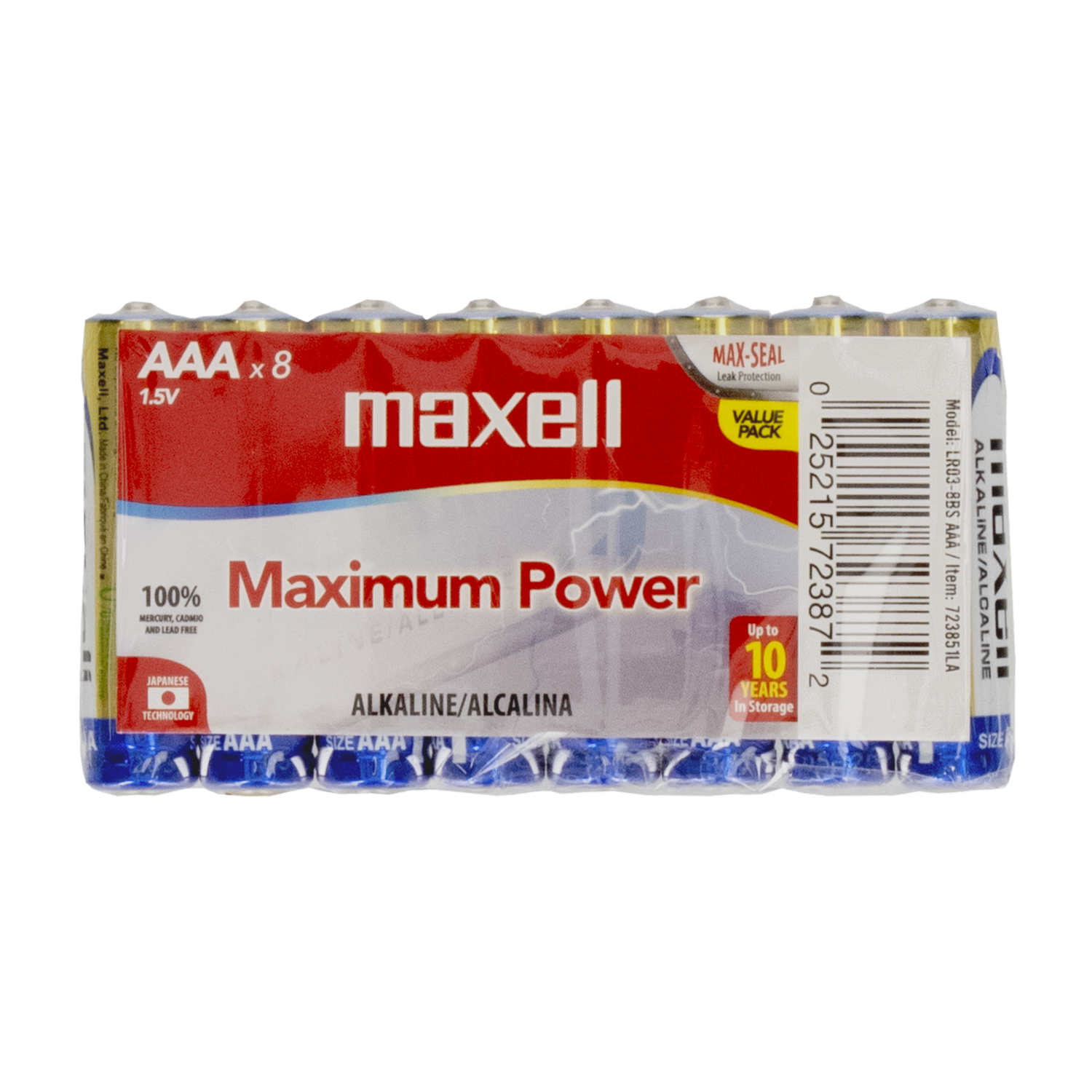 Pilas Aaa 1.5 V Alcalinas MAXWELL X 8 Uds